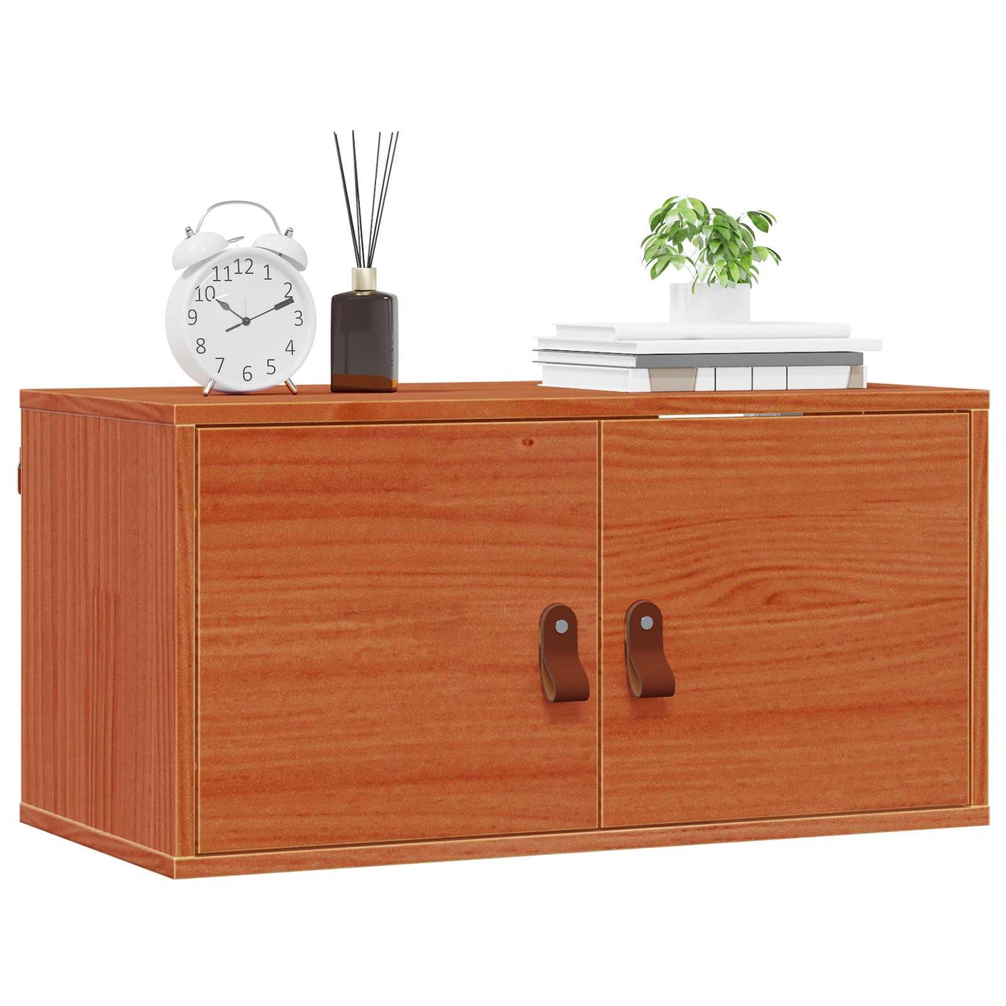 Wandschrank 2 stk. Wachsbraun 60 x 30 x 30 cm