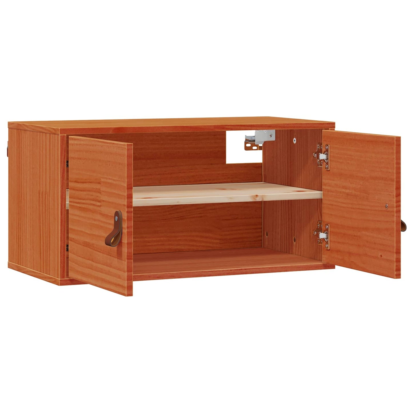 Wandschrank Wachsbraun 80 x 30 x 30 cm Massives Kiefernholz