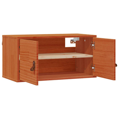 Wandschrank 2 stk. Wachsbraun 80 x 30 x 30 cm