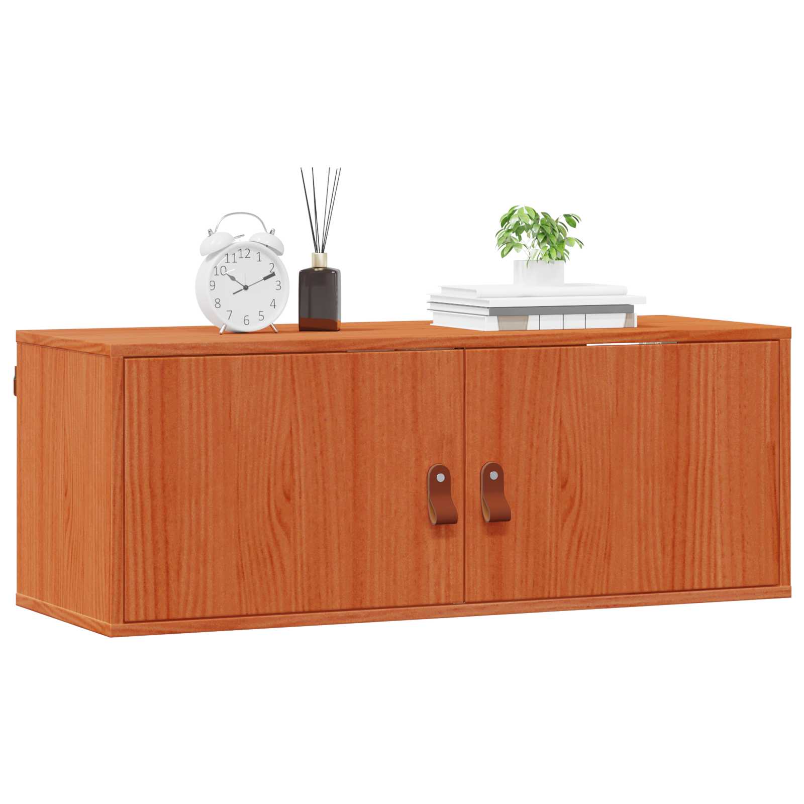 Wandschrank 2 stk. Wachsbraun 80 x 30 x 30 cm