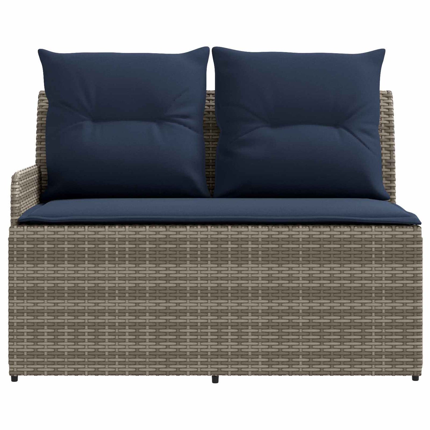 2 Stk. Gartenarmsessel mit Ecksofa PE-Rattan