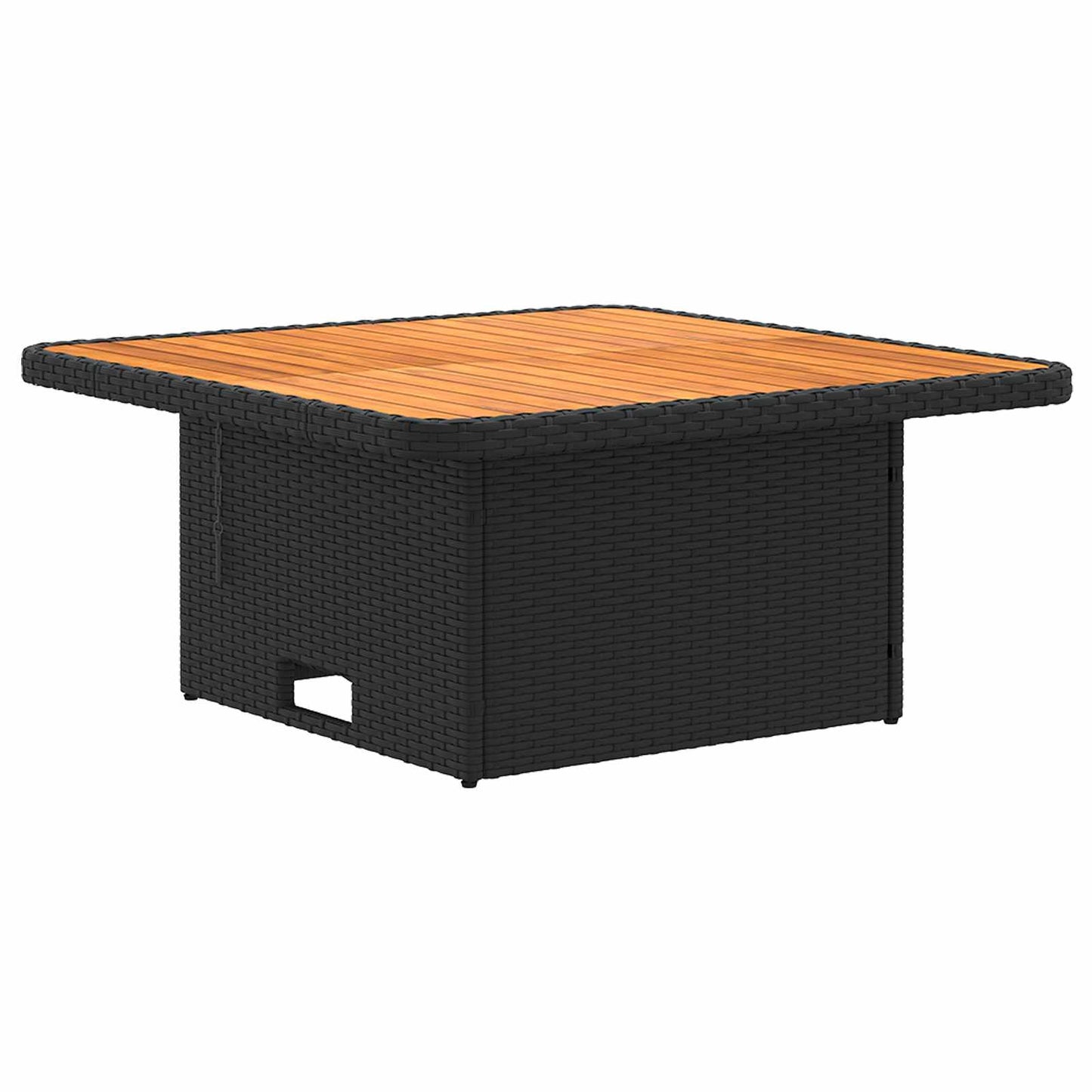 Garten Armlehnen Sofa mit Klapptisch 2 Stück Schwarz PE-Rattan
