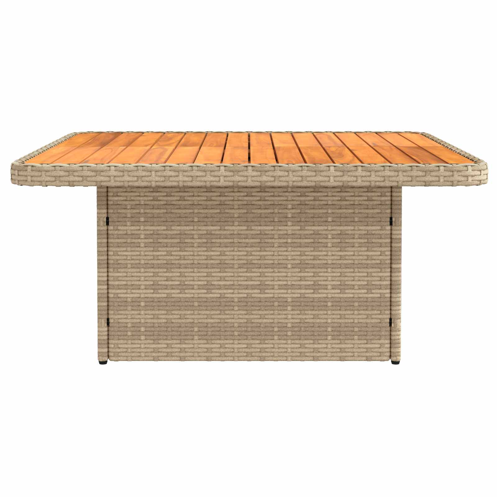 2 Stk. Garten Armlehnen Sofa mit Klapptisch PE-Rattan