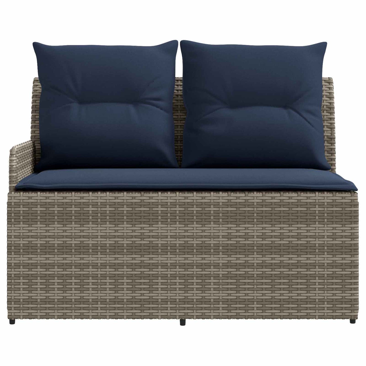 Garten Armlehnen Sofa mit Klapptisch 2 Stück PE-Rattan