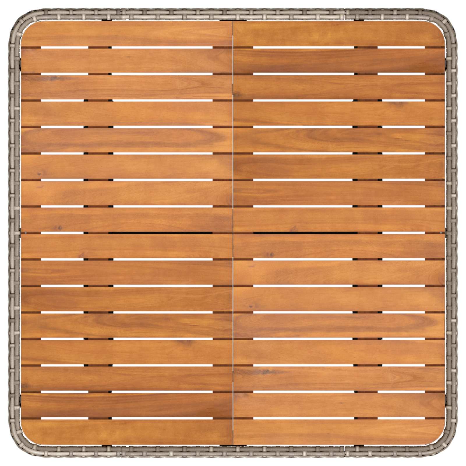 Garten Armlehnen Sofa mit Klapptisch 2 Stück PE-Rattan