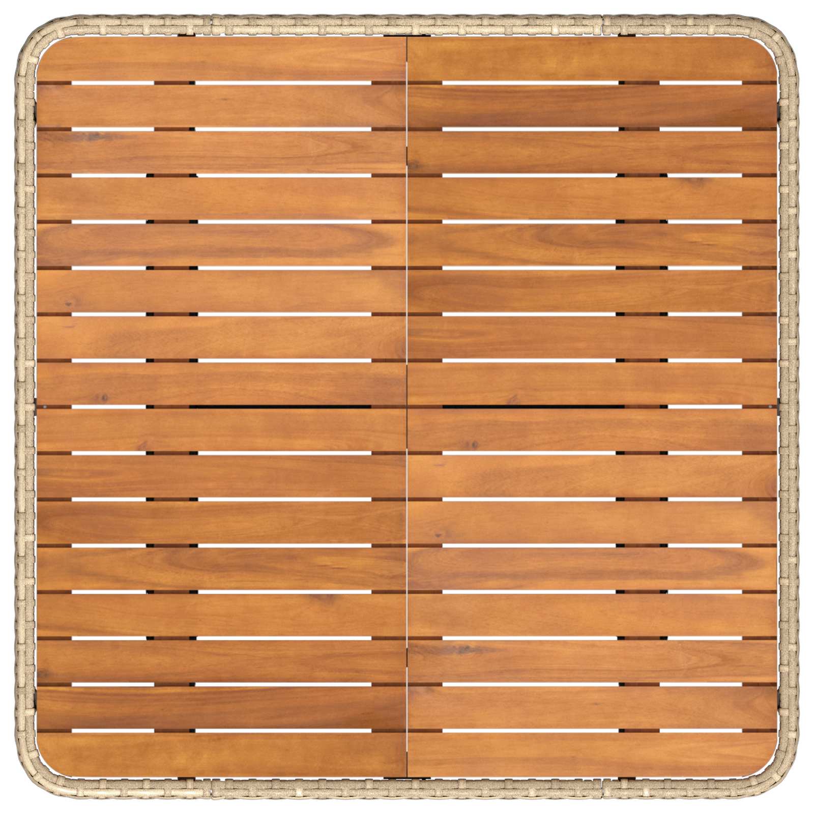 2 Stück Garten Mittel Sofa Mit Hochklapptisch Poly-Rattan