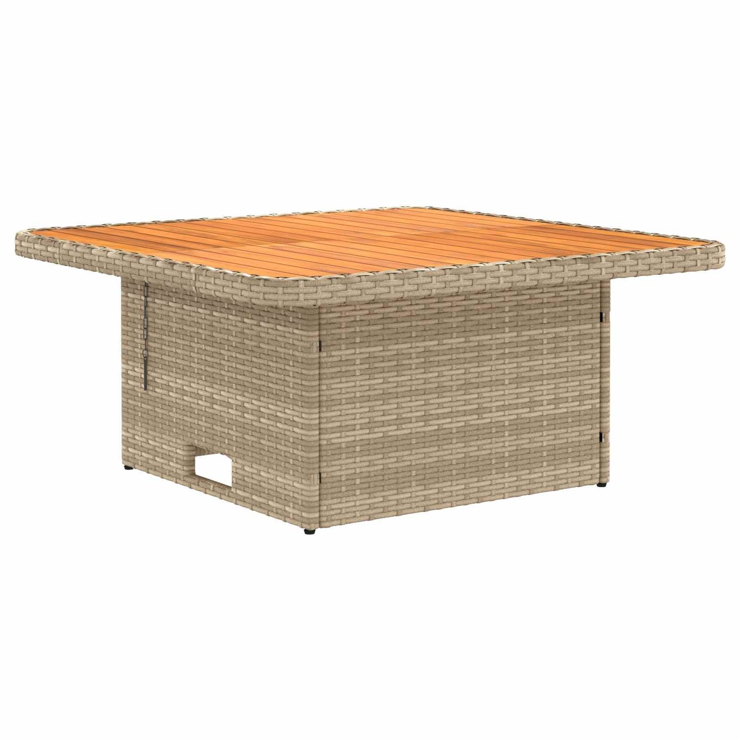 2 Stück Garten Mittel Sofa Mit Hochklapptisch Poly-Rattan