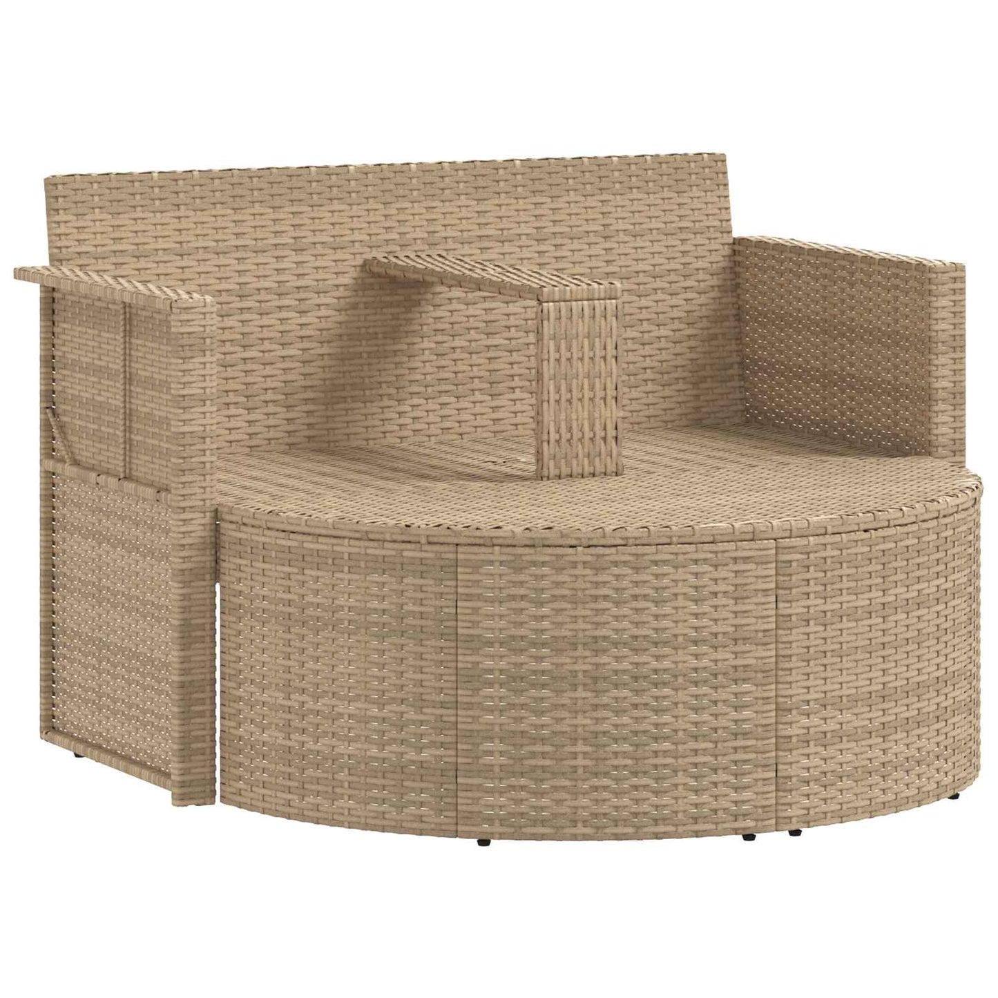 Garten-Sofa 8 stk. Poly-Rattan Beige und Hellgrau