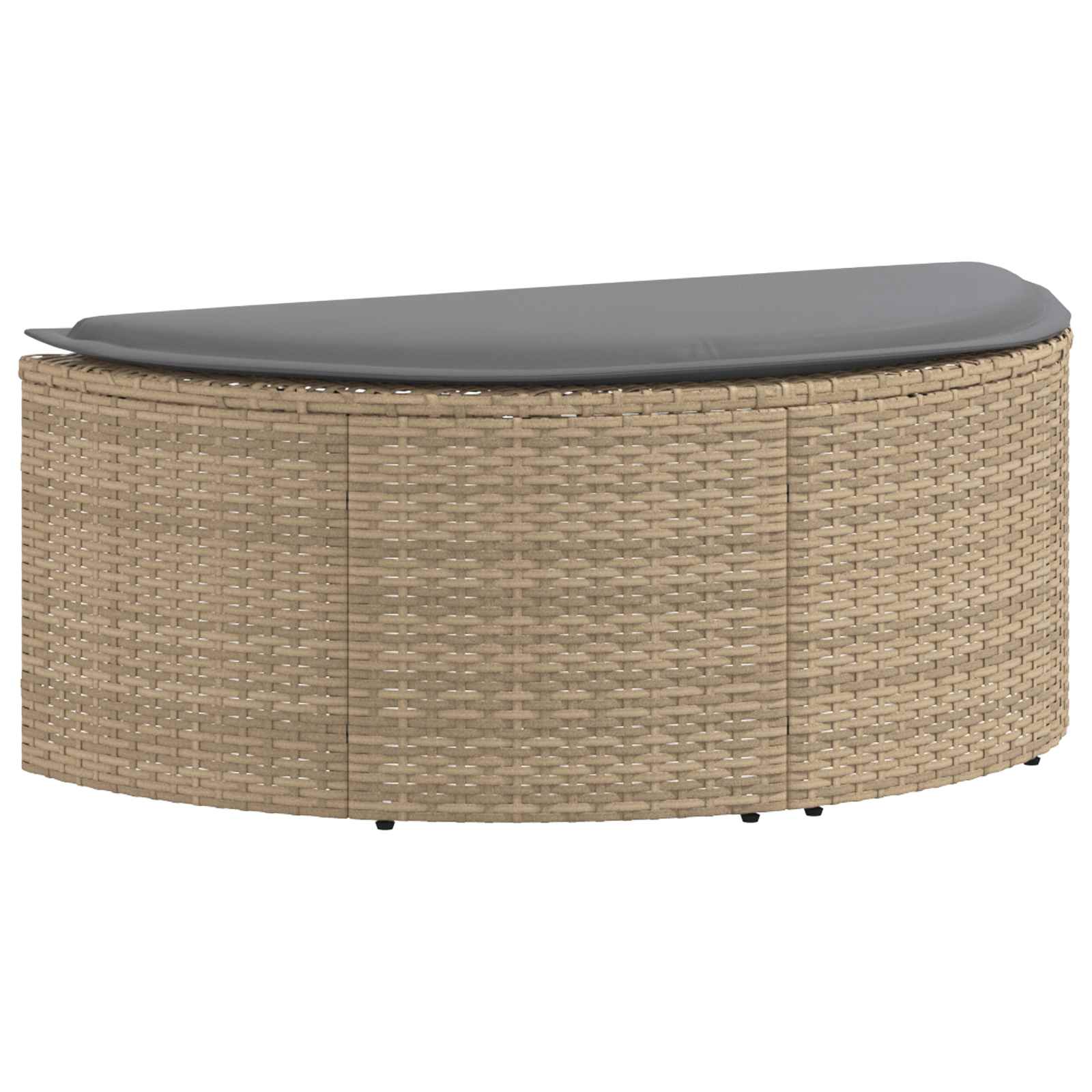 Garten-Sofa 8 stk. Poly-Rattan Beige und Hellgrau