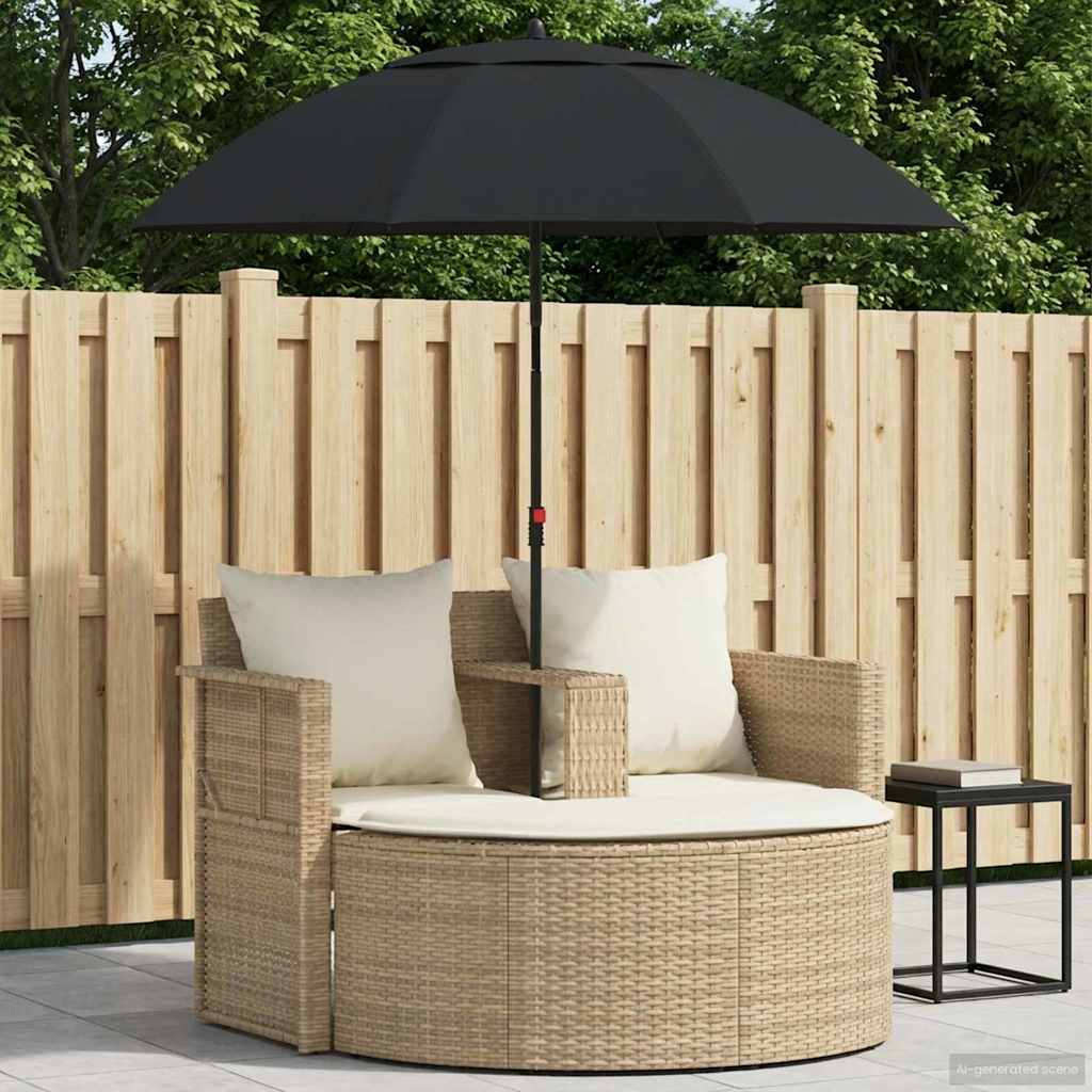 Garten-Sofa 8 Stk. Poly-Rattan Beige und Cremeweiß