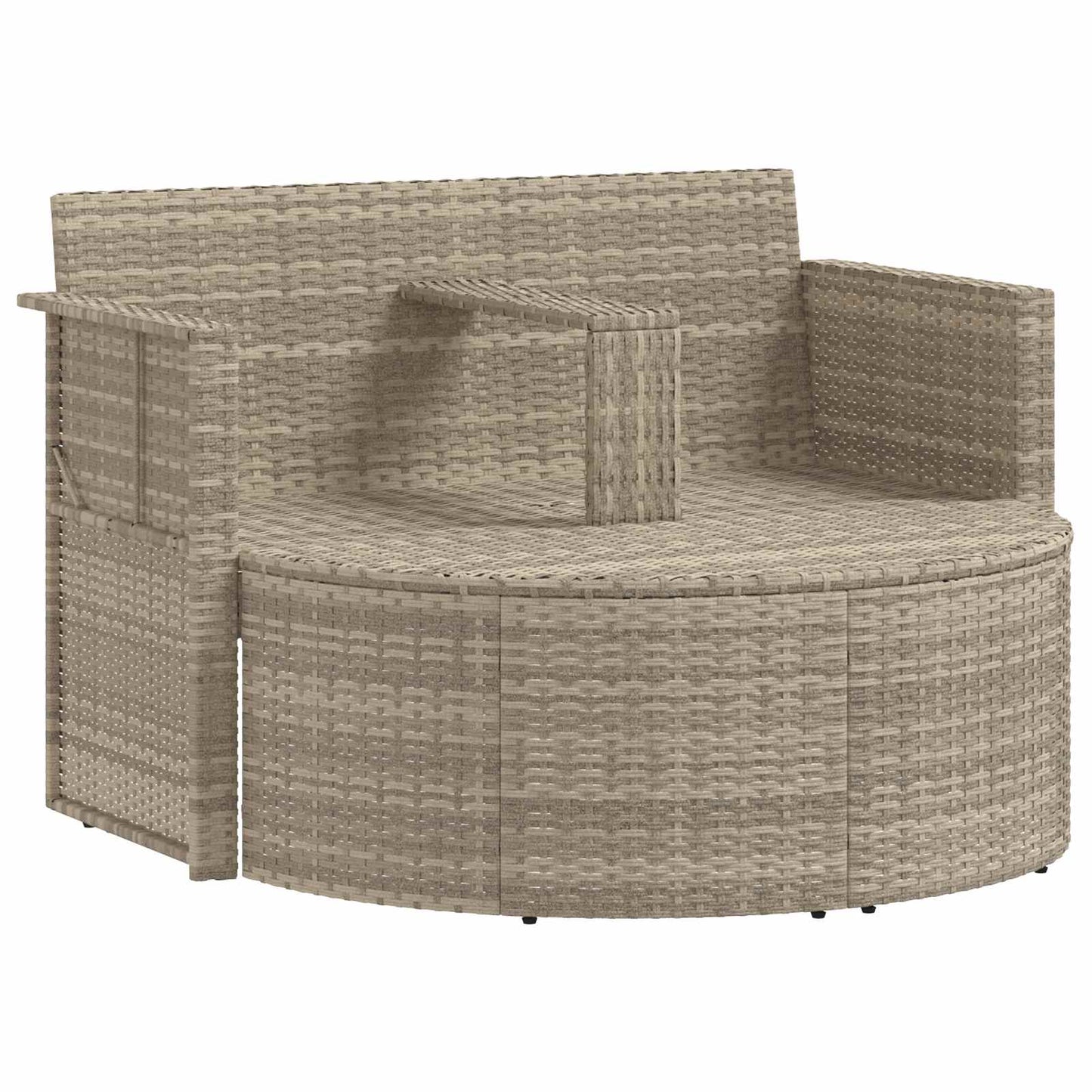 Garten-Sofa 8 Stk. Poly-Rattan Hellgrau und Dunkelgrau