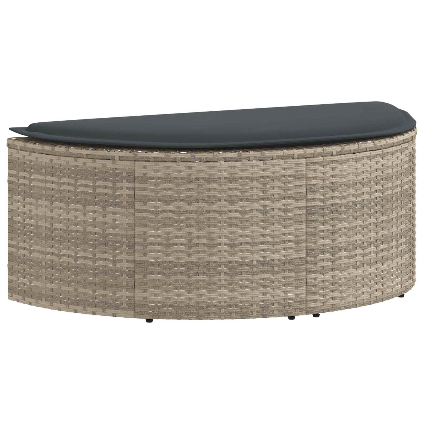 Garten-Sofa 8 Stk. Poly-Rattan Hellgrau und Dunkelgrau