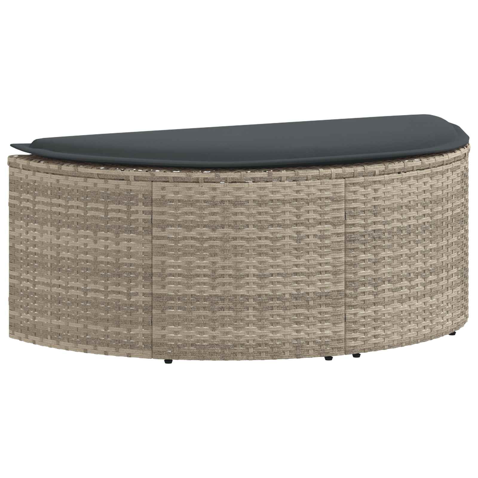 Garten-Sofa 8 Stk. Poly-Rattan Hellgrau und Dunkelgrau