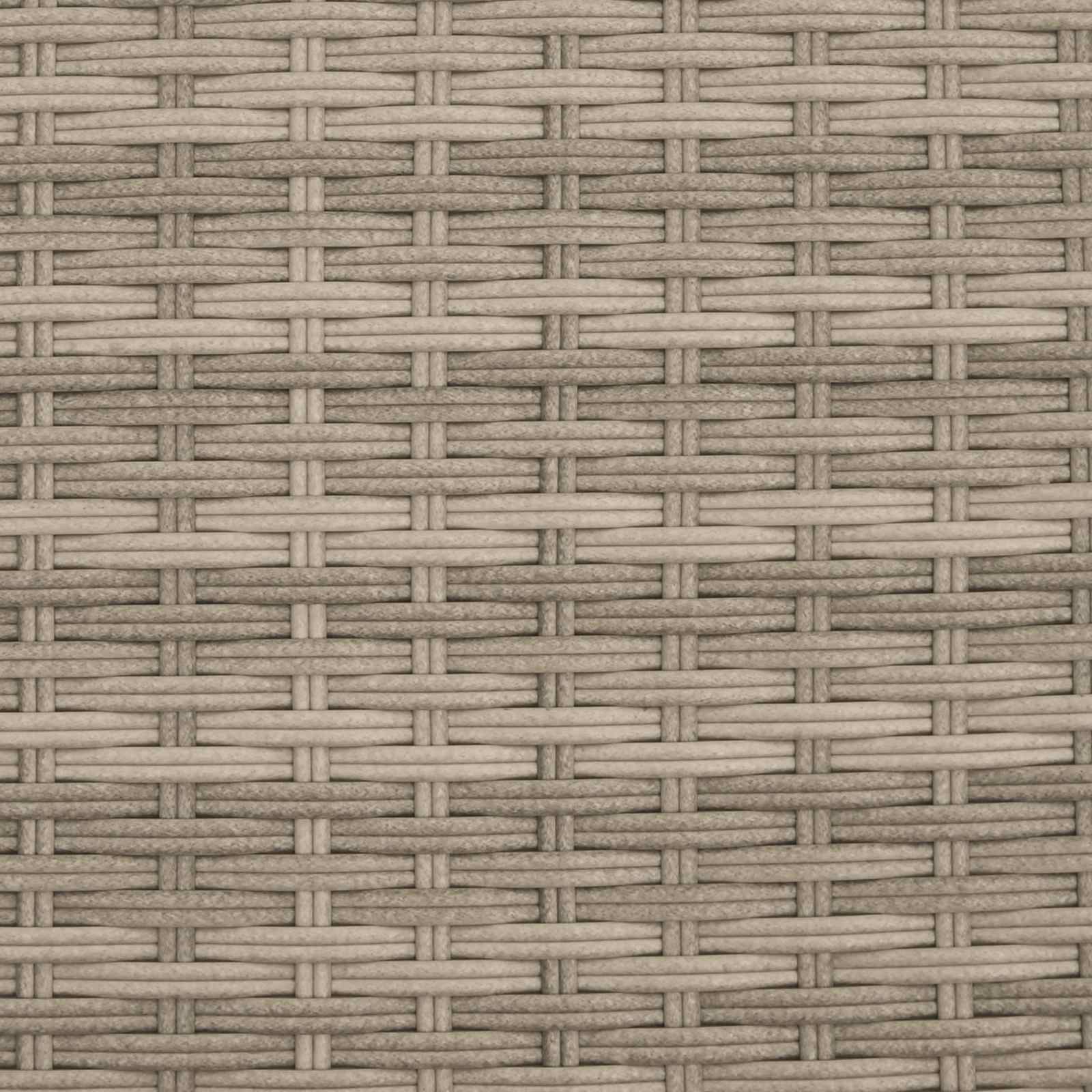Garten-Sofa 8 stk. Poly-Rattan Hellgrau und Dunkelgrau