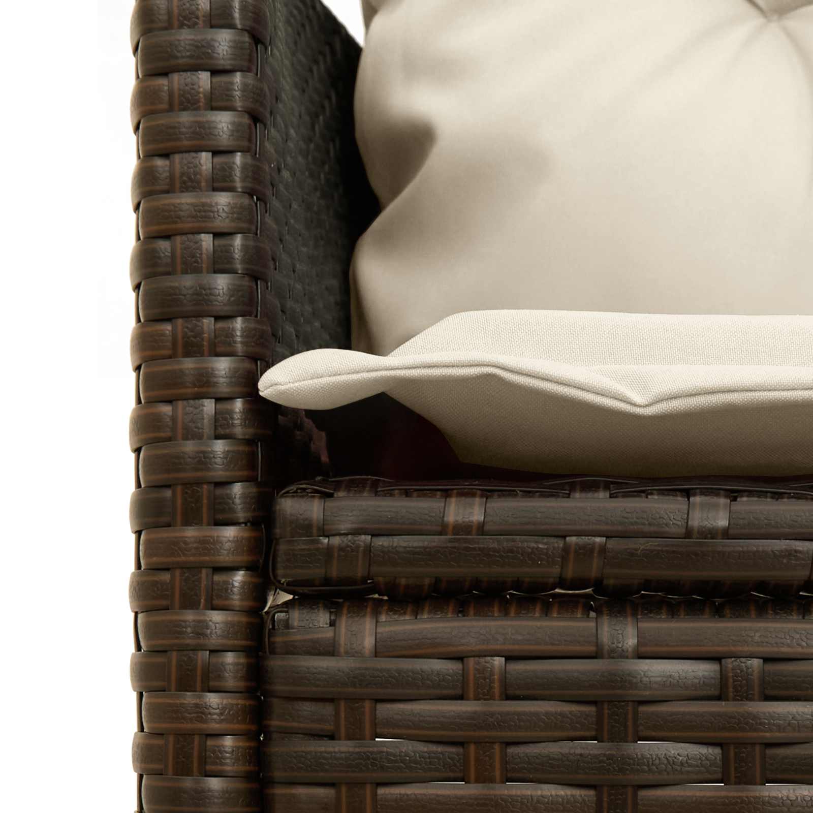 Gartensofa-set mit Kissen 2 pcs Poly-Rattan