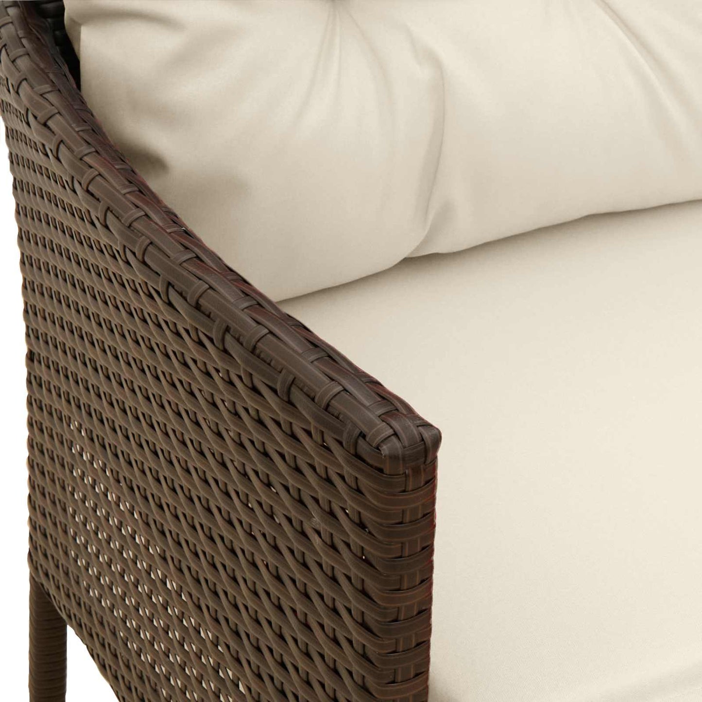 Gartensofa-set mit Kissen 2 pcs Poly-Rattan