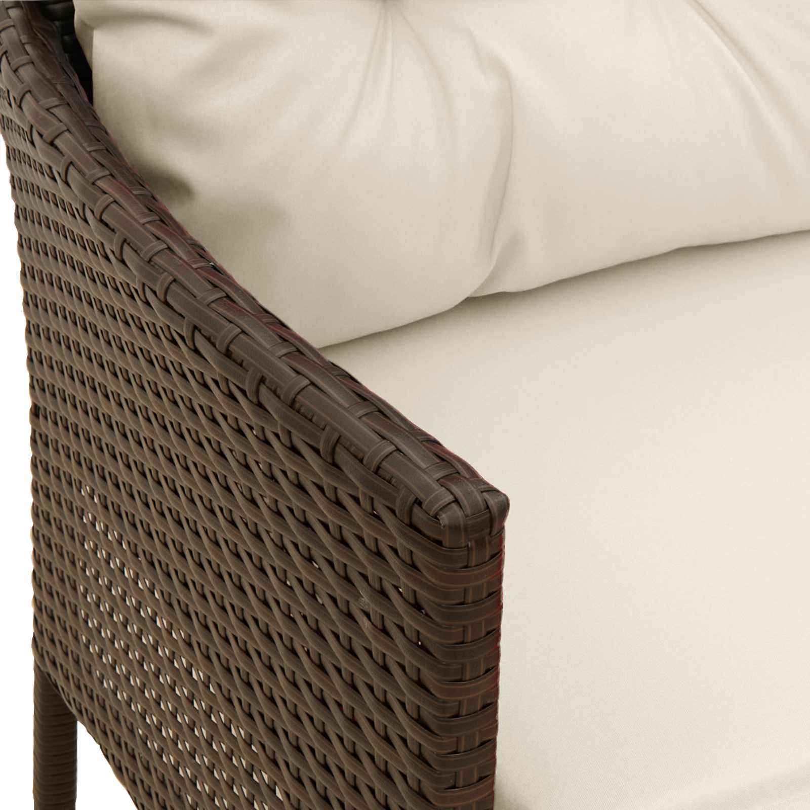 Gartensofa-set mit Kissen 2 pcs Poly-Rattan