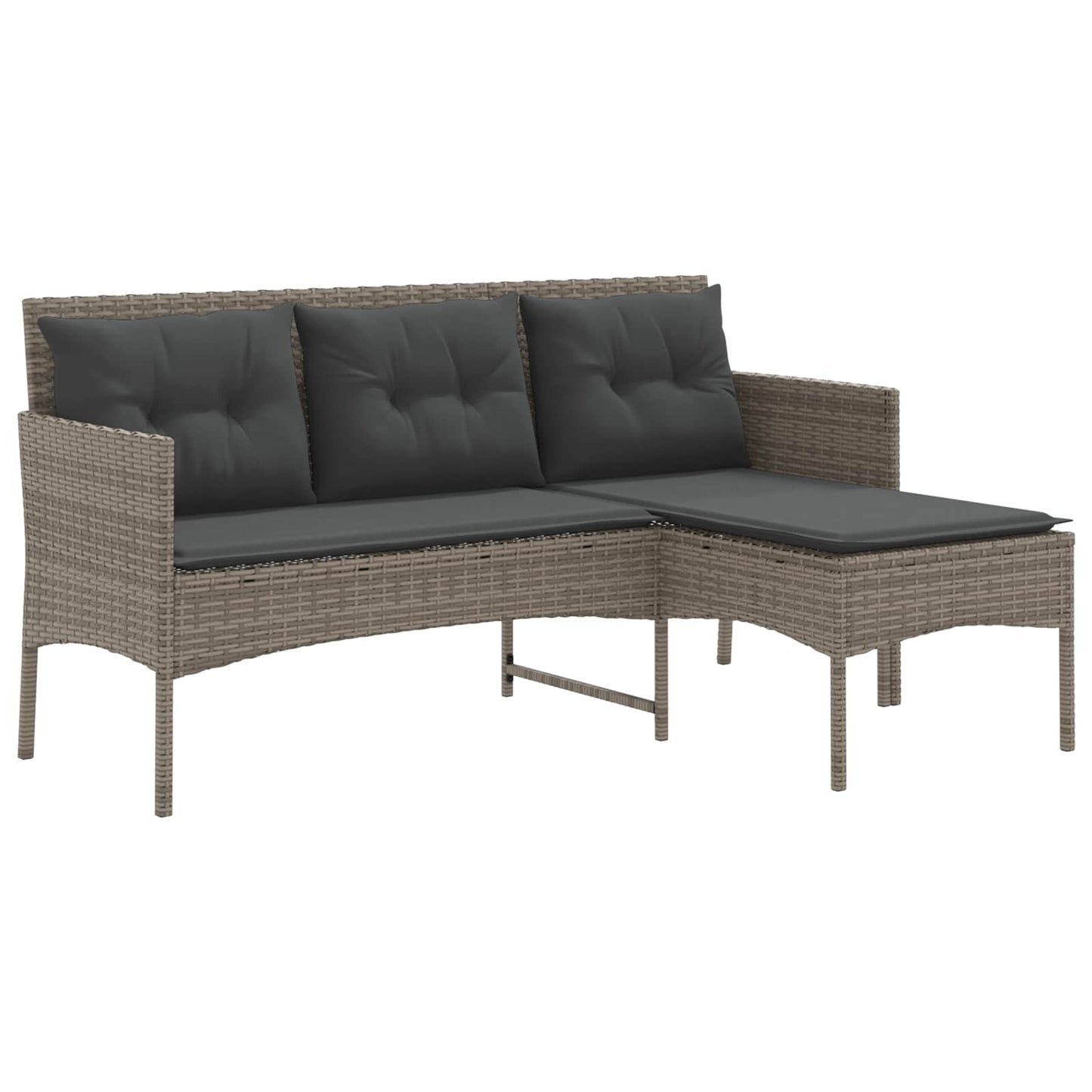 Gartensofa-set 2 stk. Poly-Rattan
