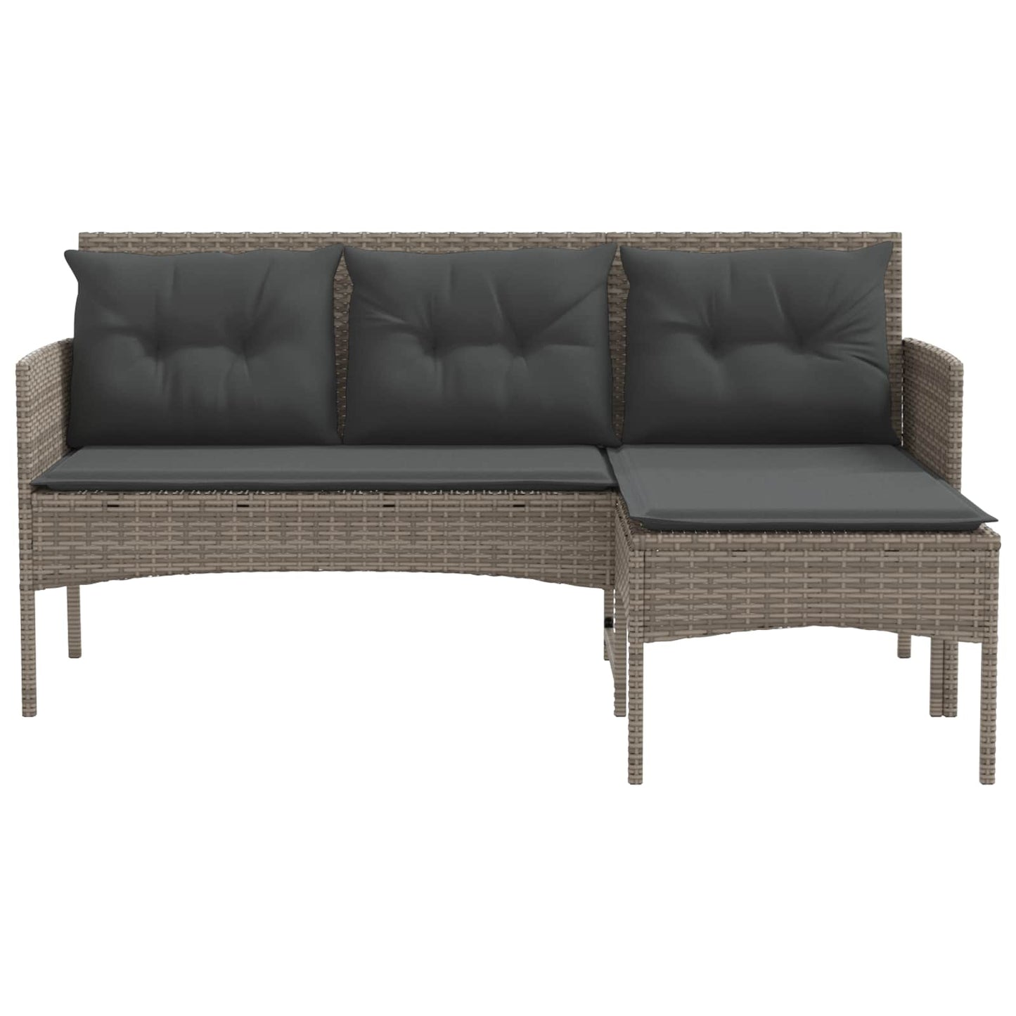Gartensofa-set 2 stk. Poly-Rattan