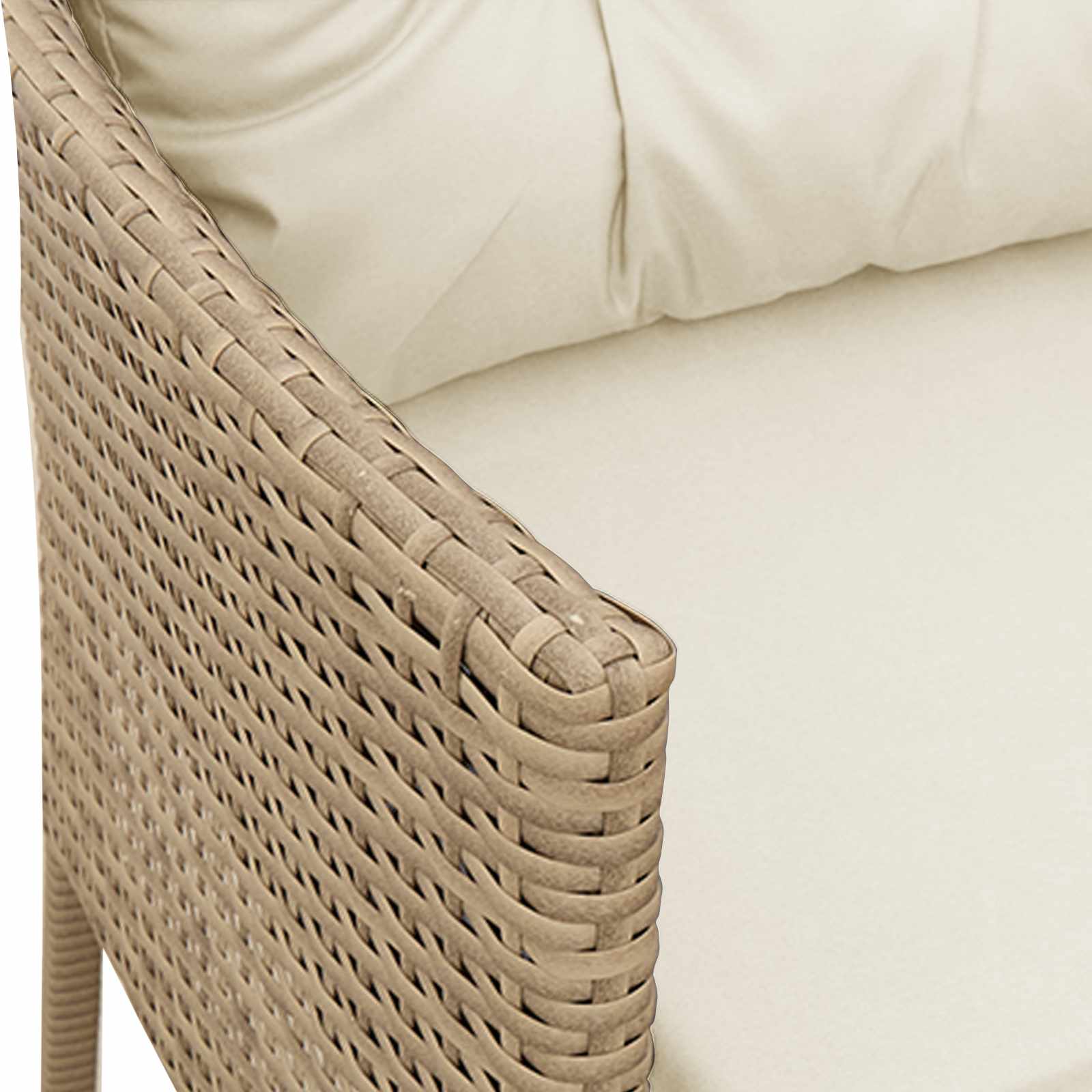 Gartensofa-set mit Kissen 2 pcs Poly-Rattan