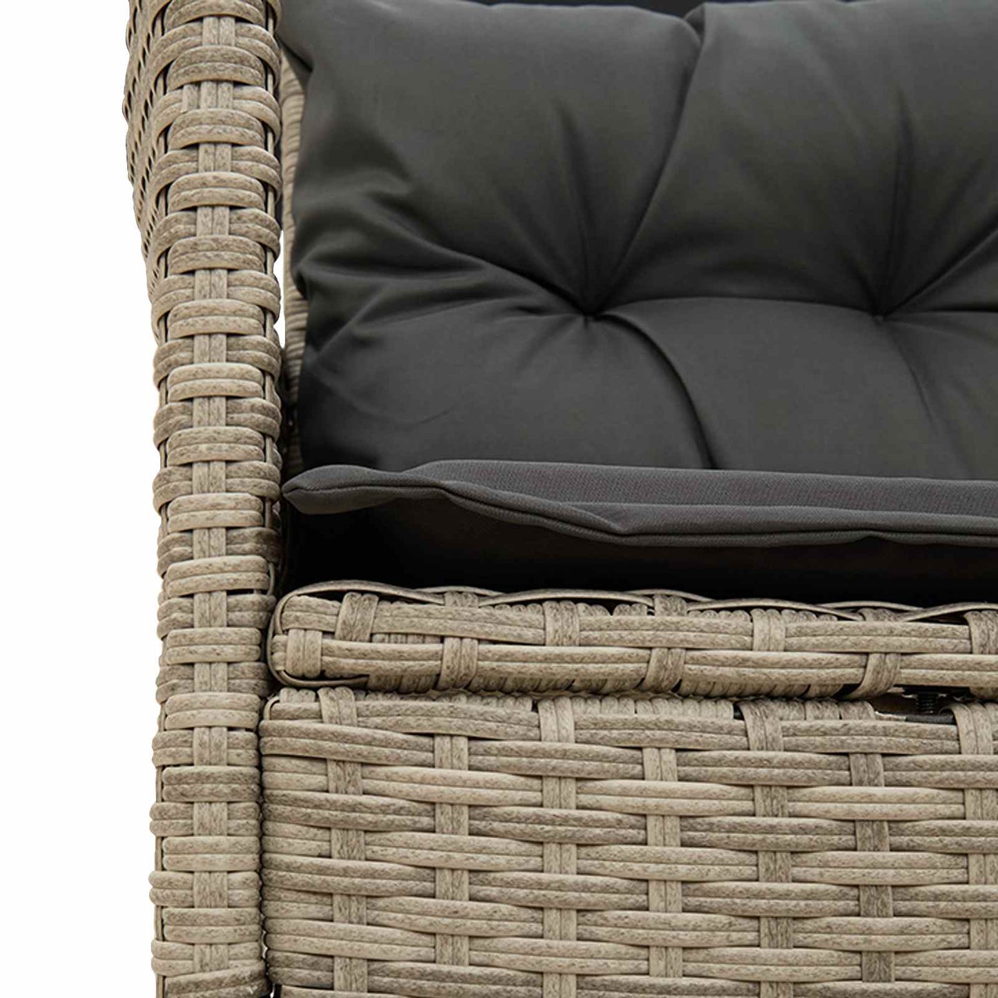 Gartensofa-set mit Kissen 2 pcs Poly-Rattan