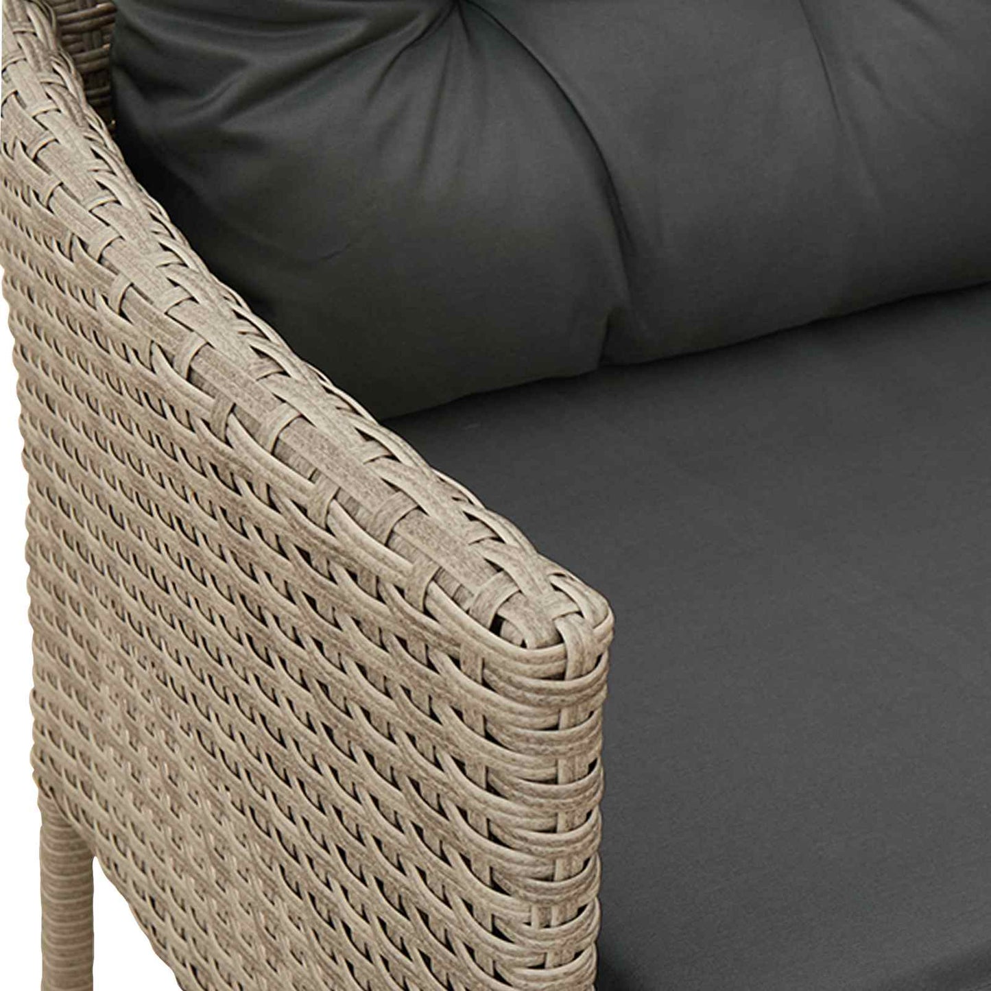 Gartensofa-set mit Kissen 2 pcs Poly-Rattan