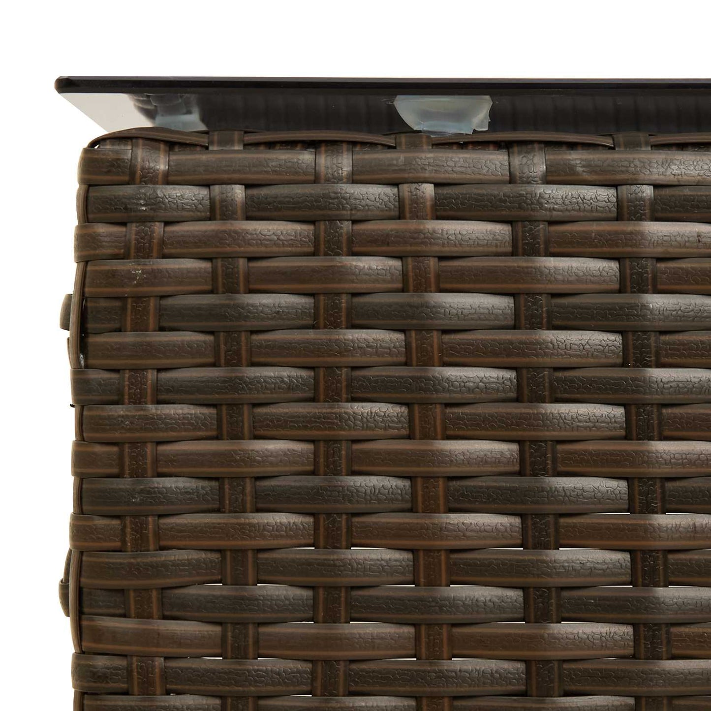 Gartensofa-set 2 stk. Braun und Rot Poly-Rattan