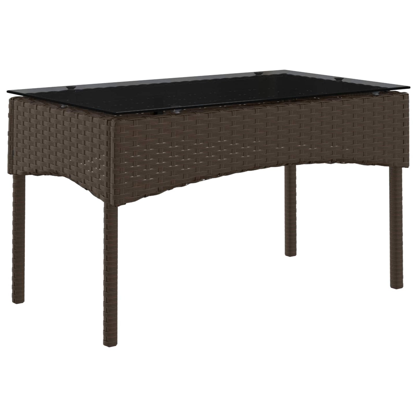 Gartensofa-set 2 stk. Braun und Rot Poly-Rattan