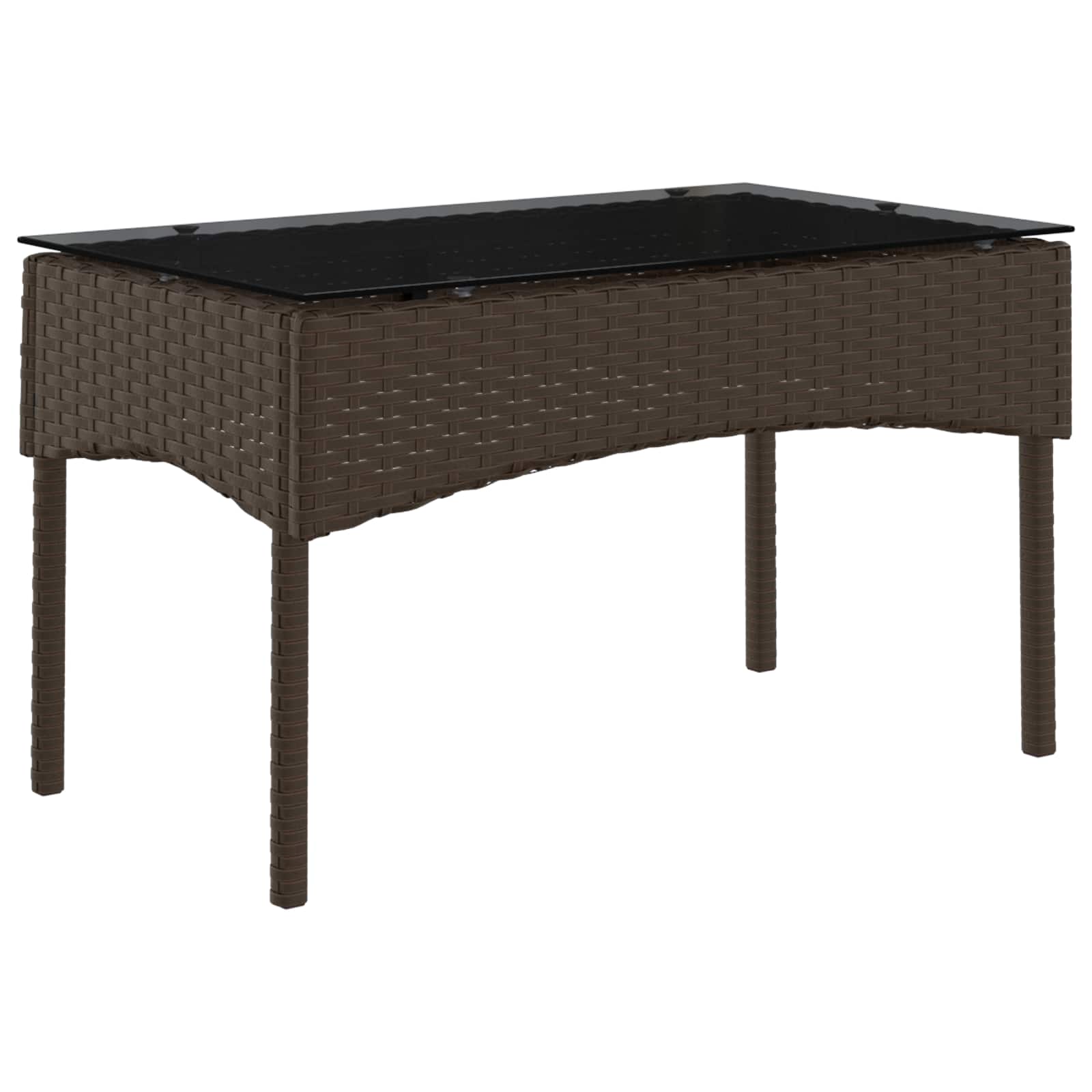 Gartensofa-set 2 stk. Braun und Rot Poly-Rattan