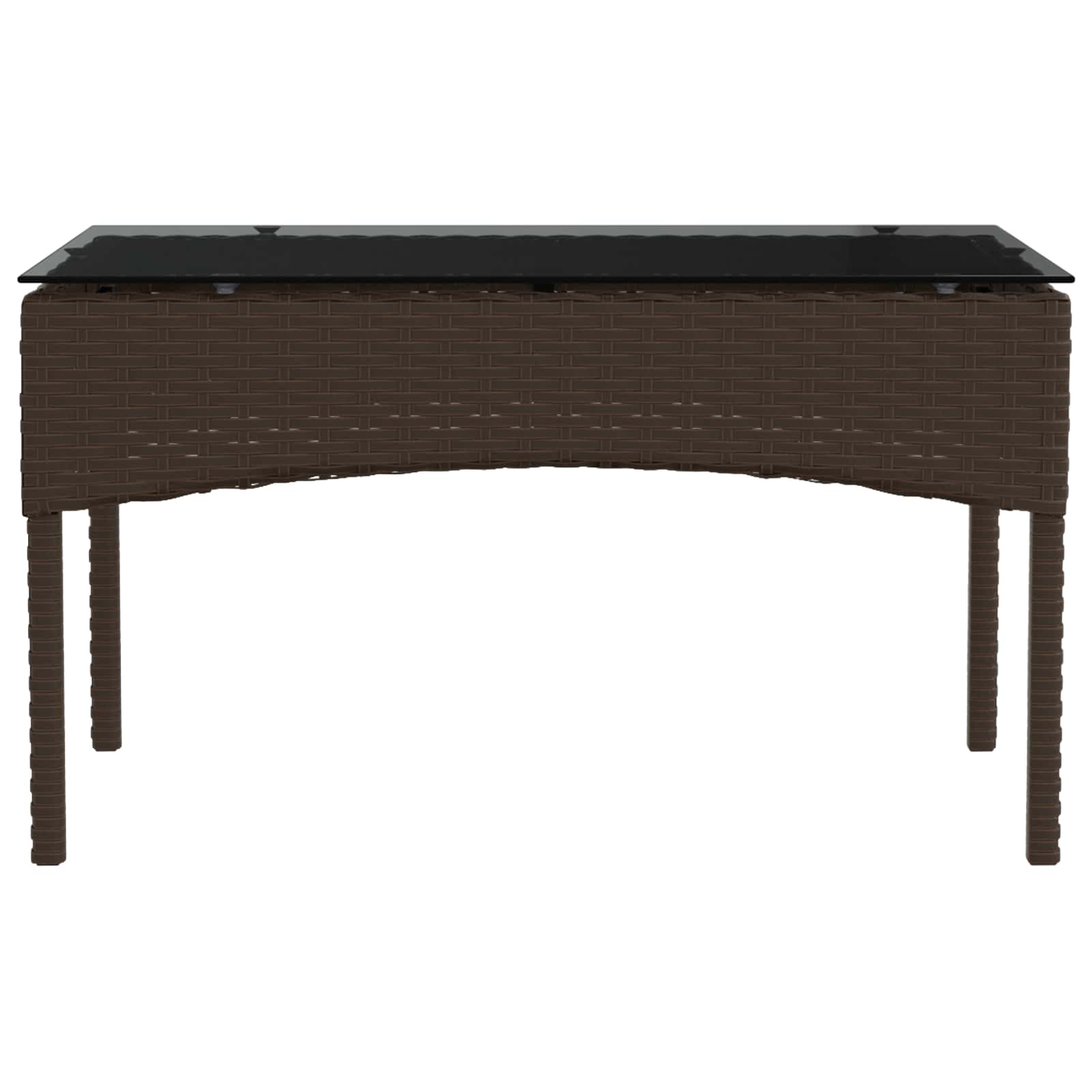Gartensofa-set 2 stk. Braun und Rot Poly-Rattan