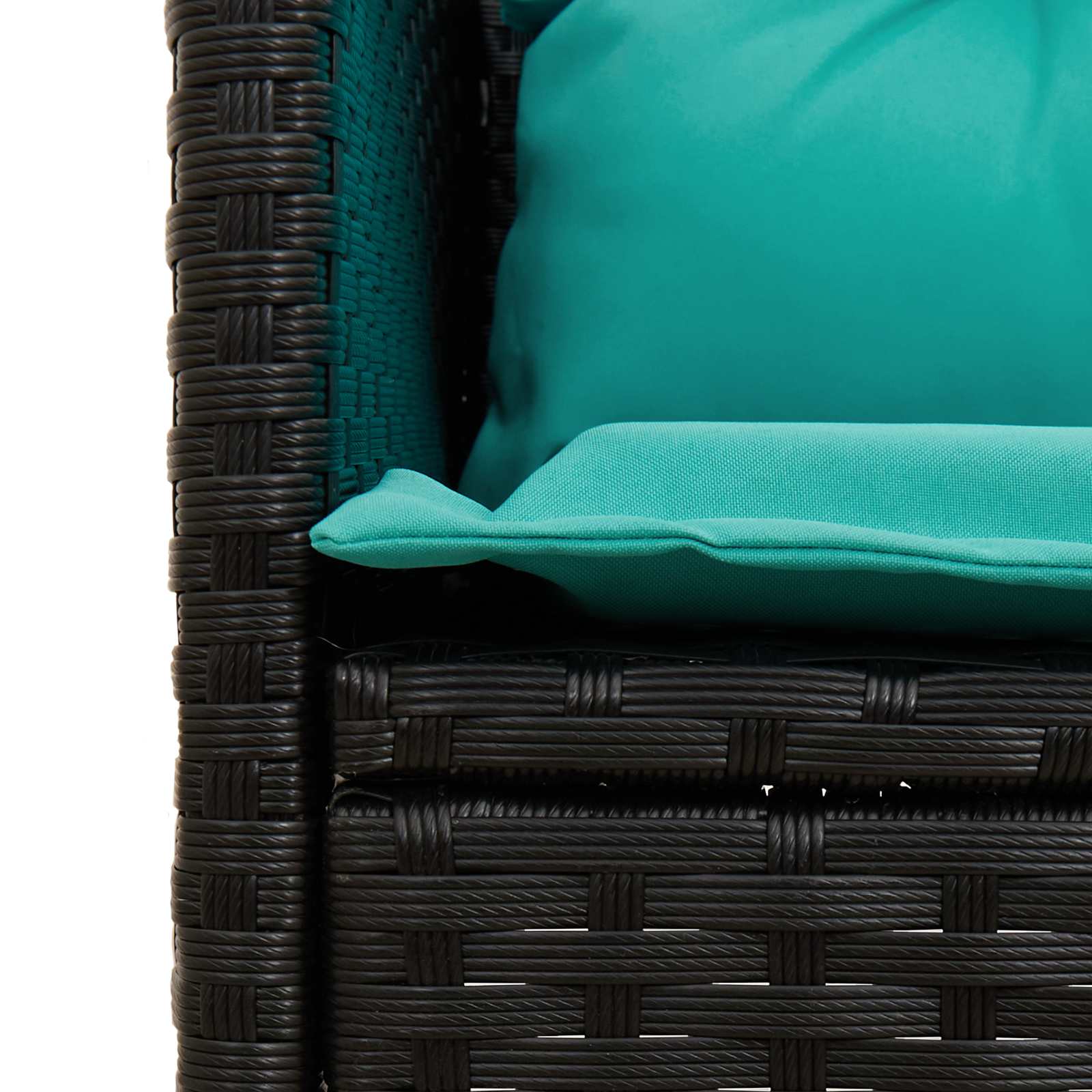 Gartensofa-set mit Kissen 2 pcs Poly-Rattan