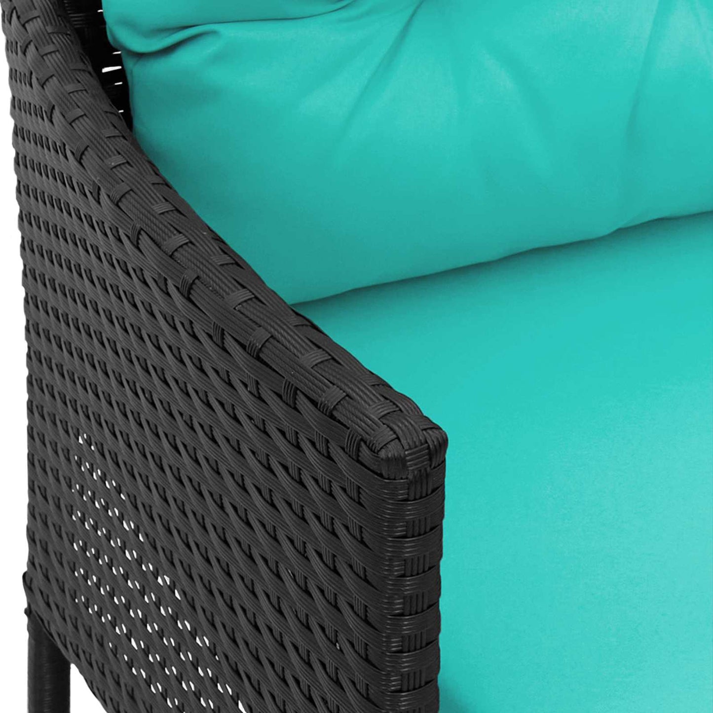 Gartensofa-set mit Kissen 2 pcs Poly-Rattan