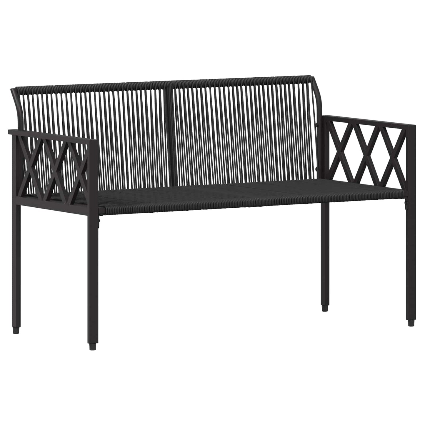 Gartenmöbel-Set 4 stk. Schwarz und Cremeweiß Poly-Rattan