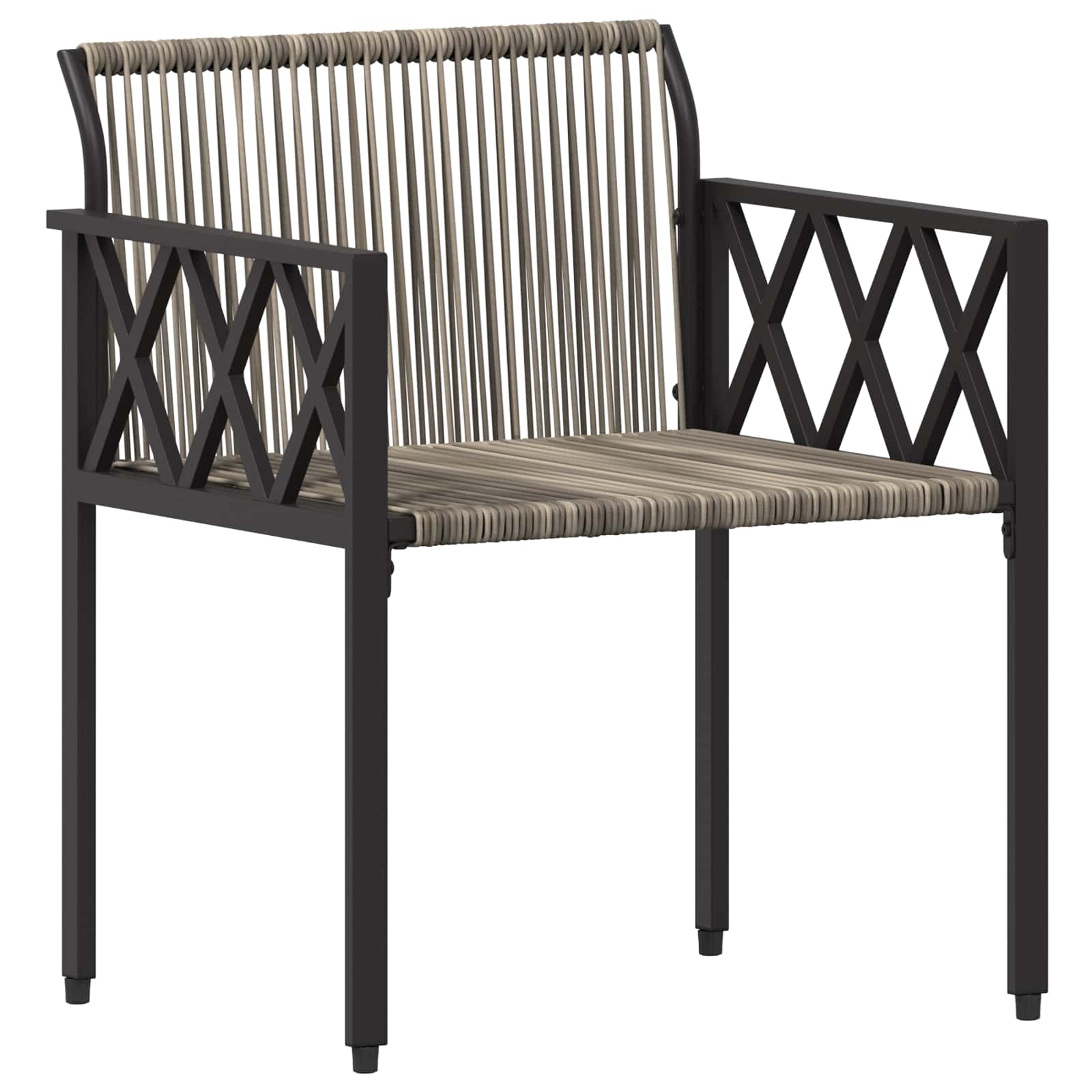Gartenmöbel-Set 4 Stk. Grau und Dunkelgrau Poly-Rattan