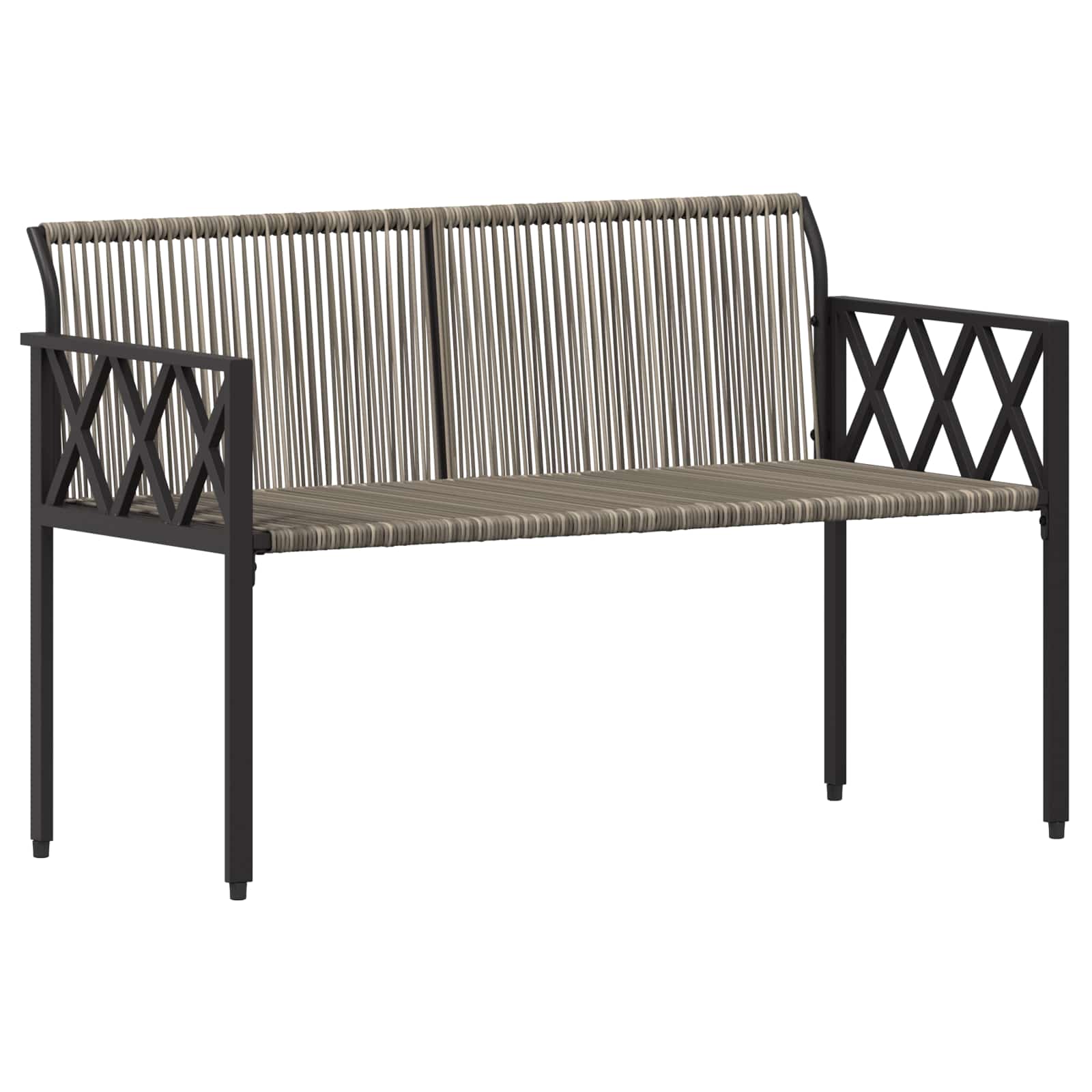 Gartenmöbel-Set 4 Stk. Grau und Dunkelgrau Poly-Rattan