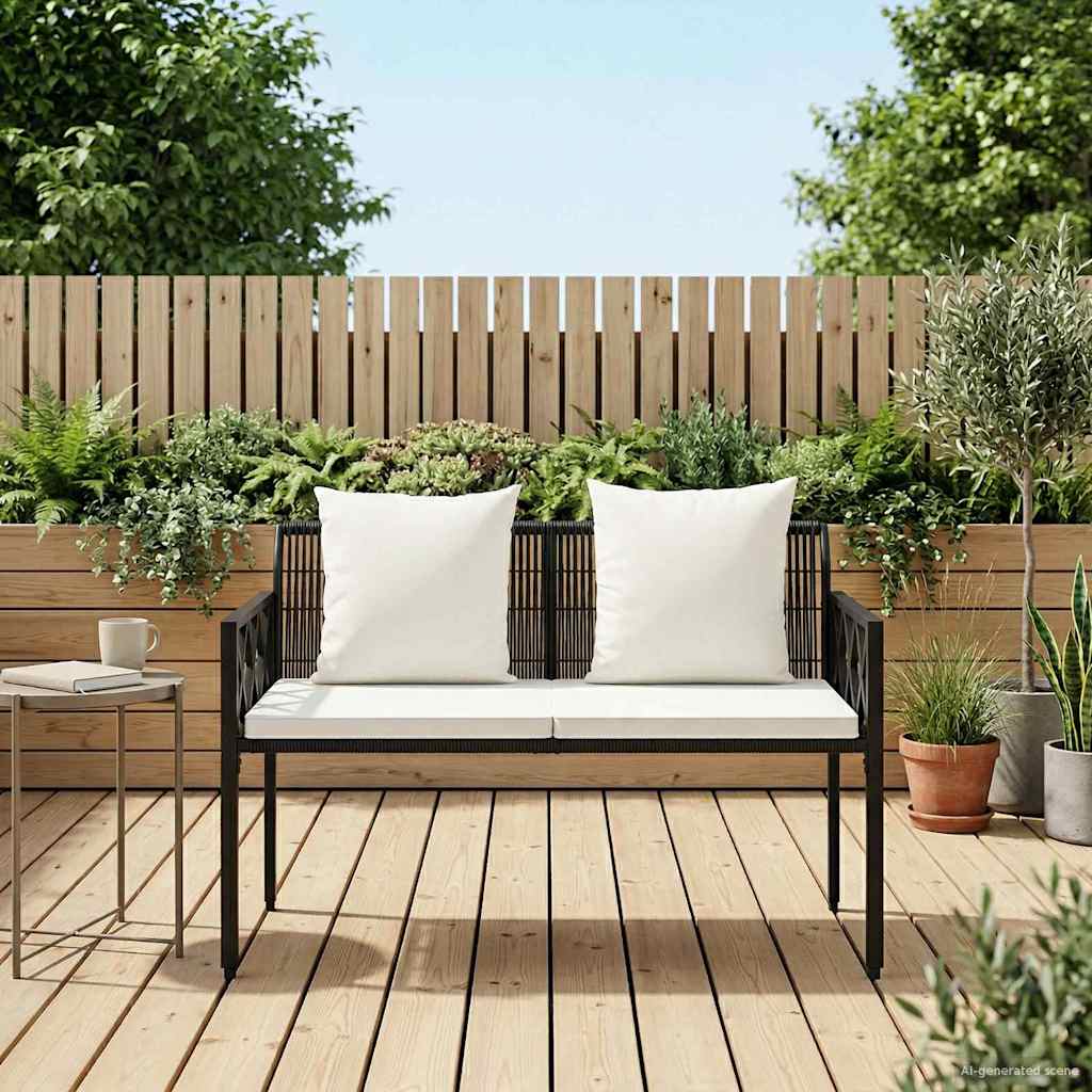 Bänke für Outdoor 2 -Seater 116 x 56 x 75 cm Poly-Rattan