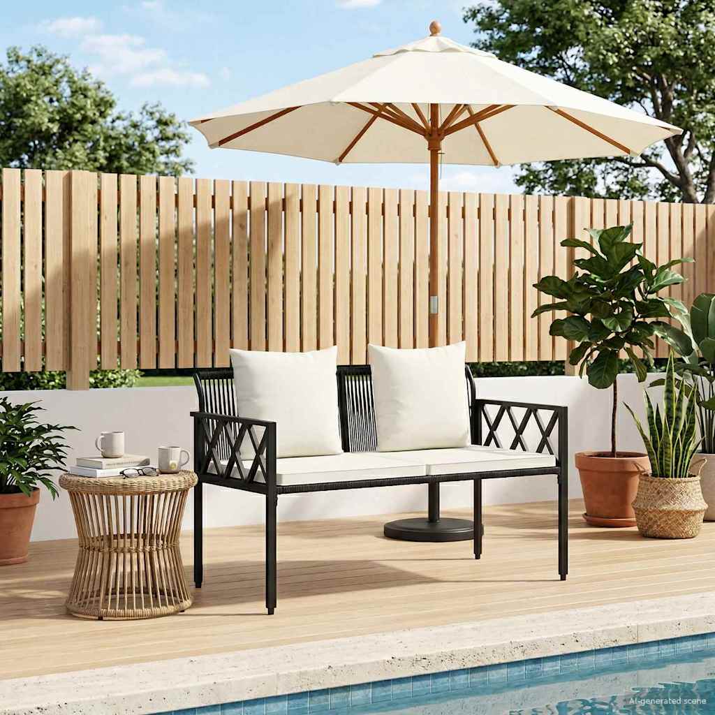 Bänke für Outdoor 2 -Seater 116 x 56 x 75 cm Poly-Rattan