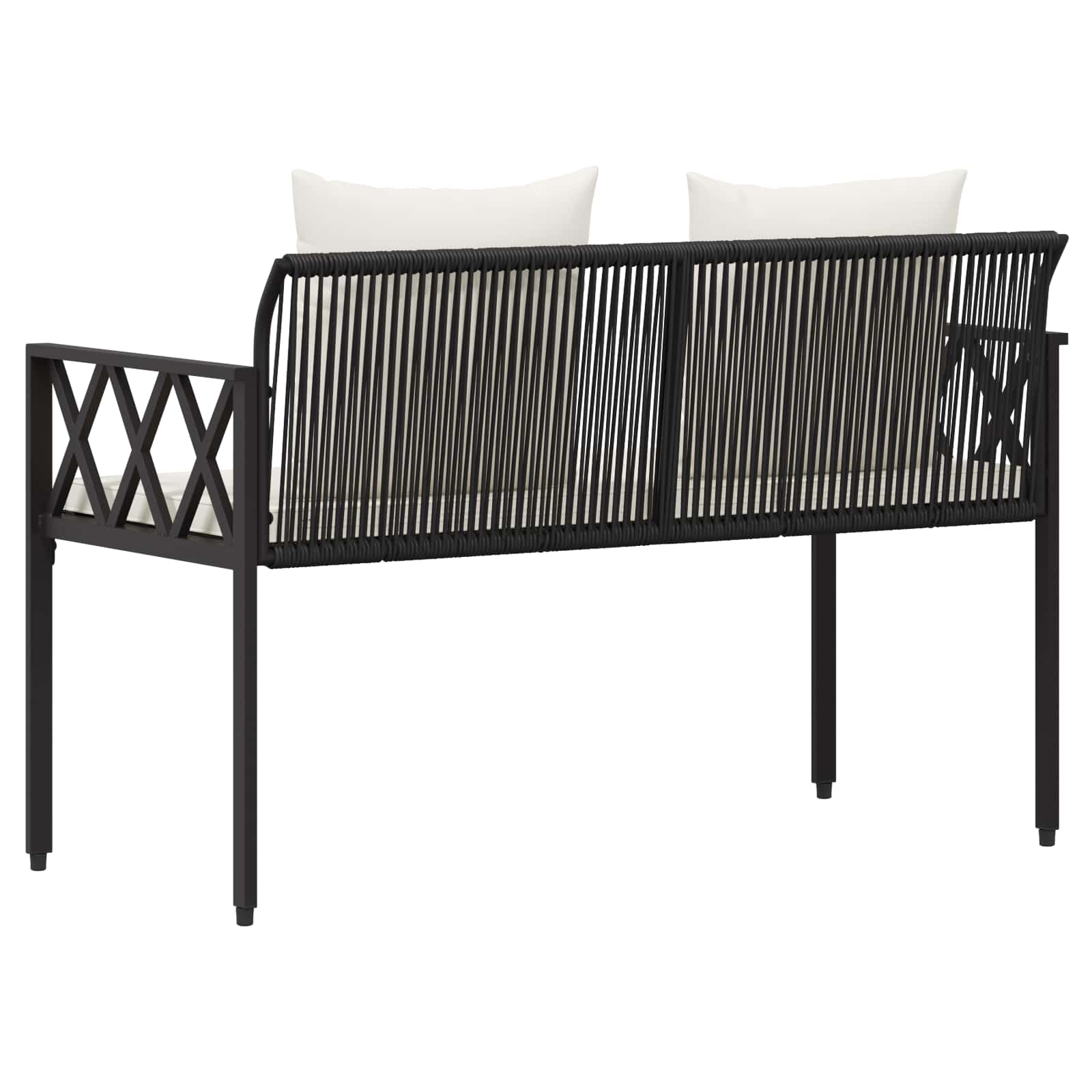 Bänke für Outdoor 2 -Seater 116 x 56 x 75 cm Poly-Rattan