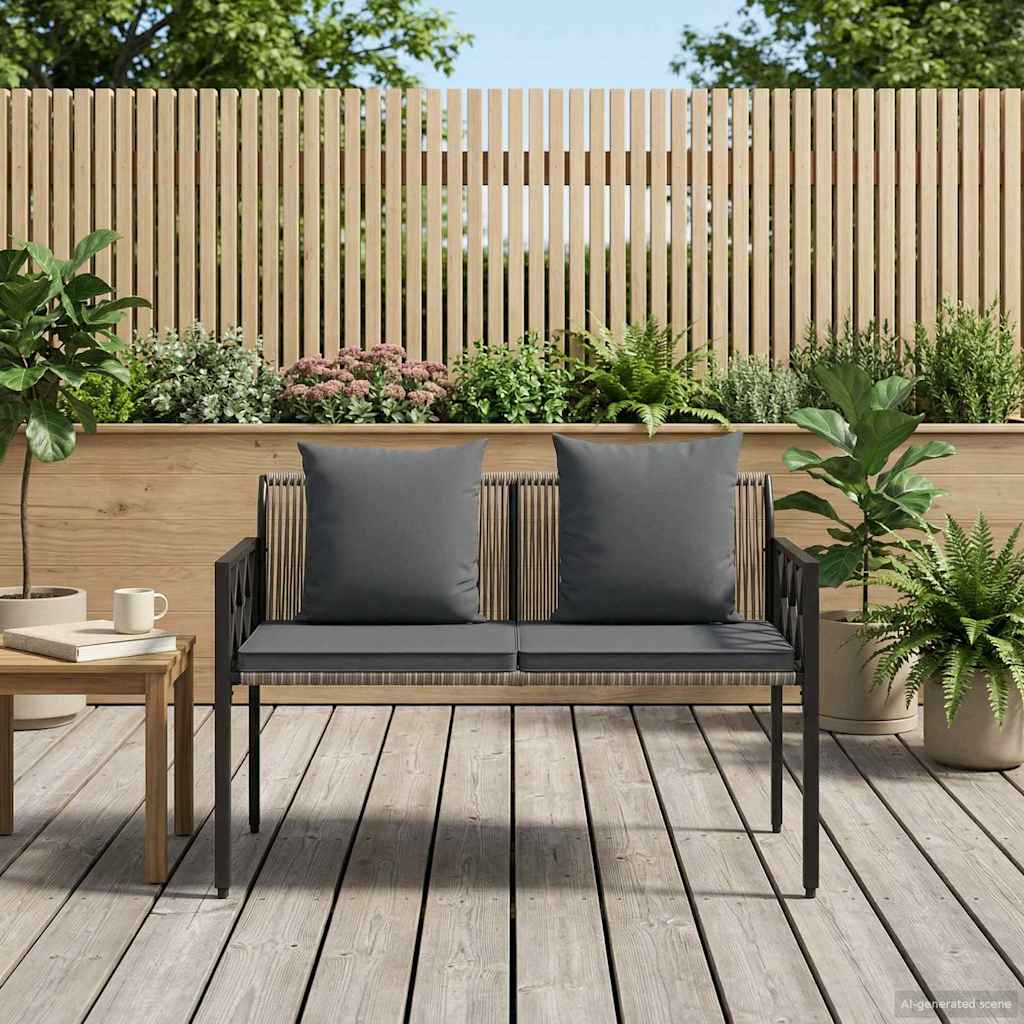 Bänke für Outdoor 2 -Seater 116 x 56 x 75 cm Poly-Rattan