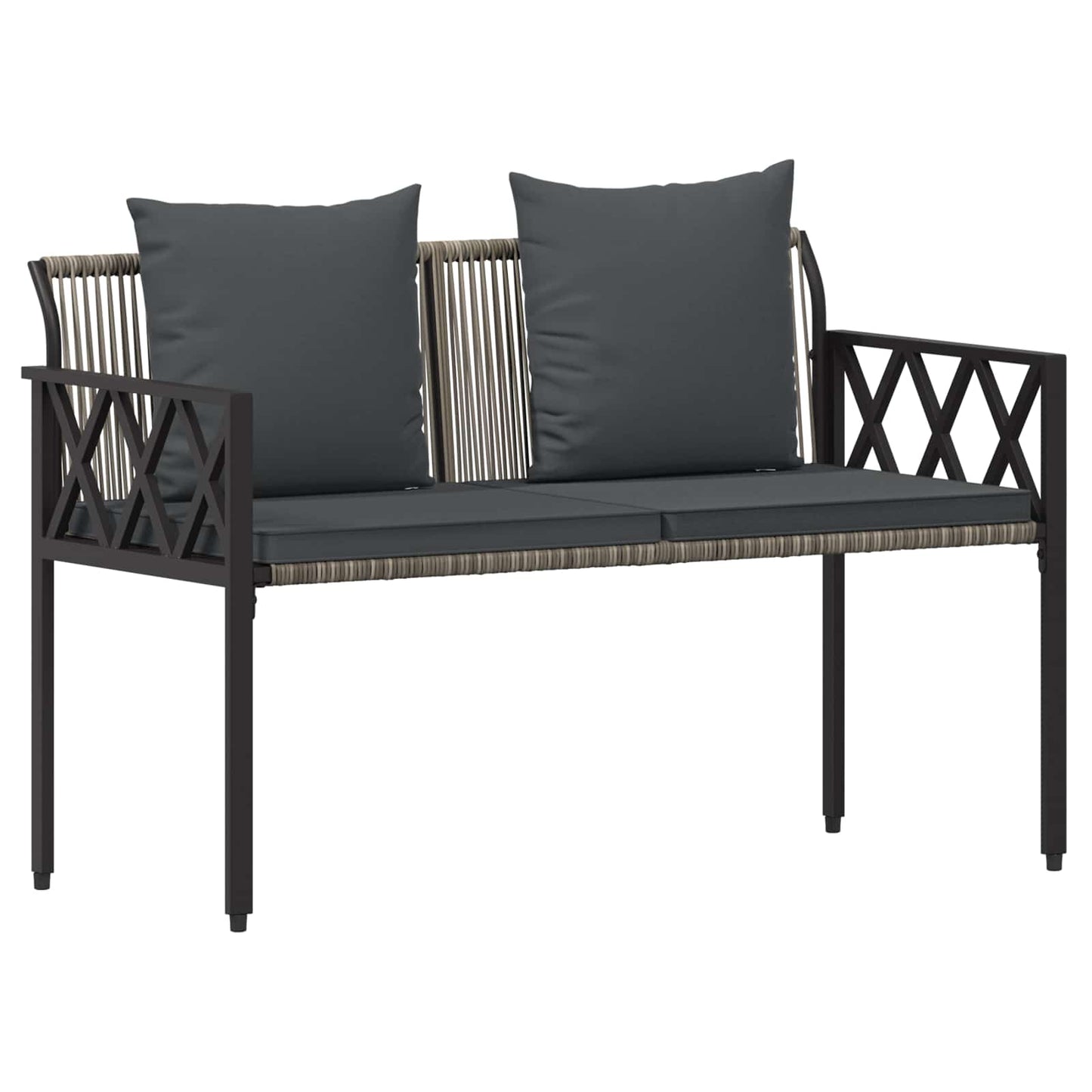 Bänke für Outdoor 2 -Seater 116 x 56 x 75 cm Poly-Rattan