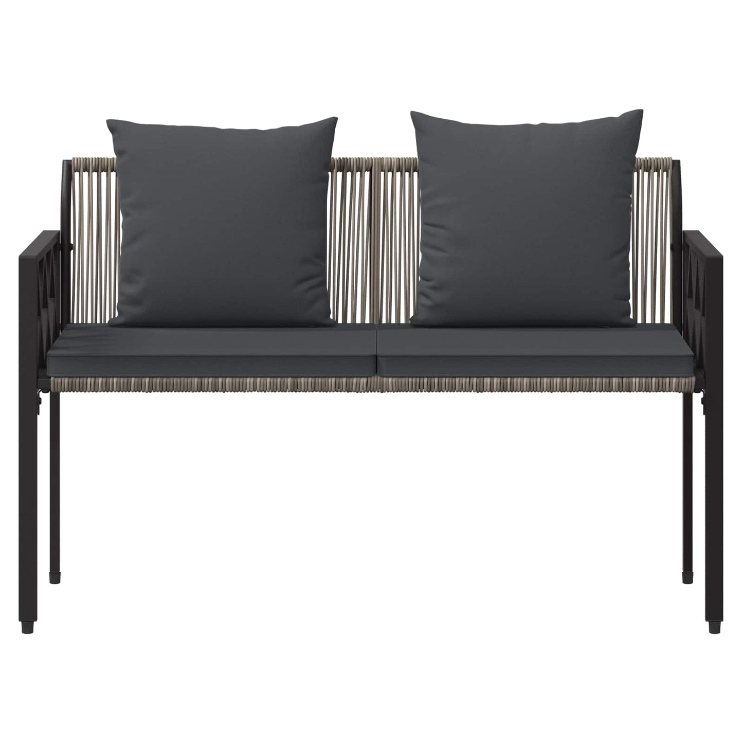 Bänke für Outdoor 2 -Seater 116 x 56 x 75 cm Poly-Rattan