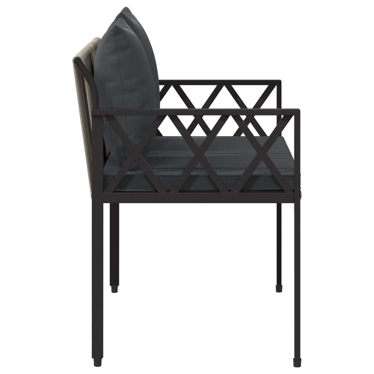 Bänke für Outdoor 2 -Seater 116 x 56 x 75 cm Poly-Rattan
