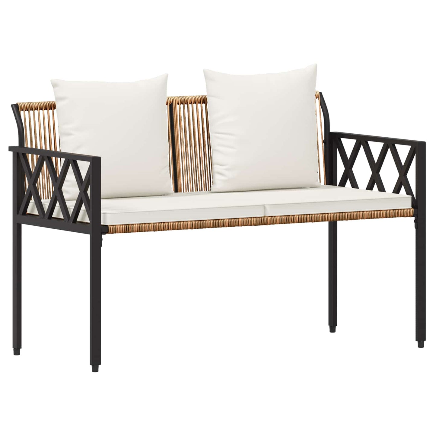 Bänke für Outdoor 2 -Seater 116 x 56 x 75 cm Poly-Rattan