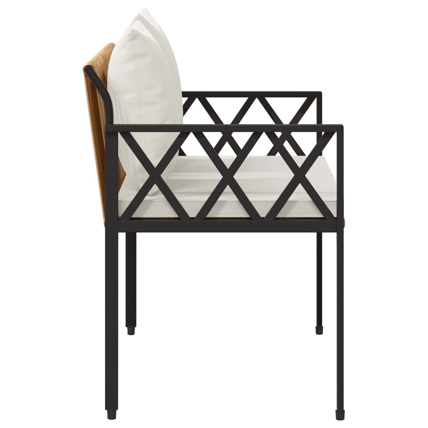 Bänke für Outdoor 2 -Seater 116 x 56 x 75 cm Poly-Rattan