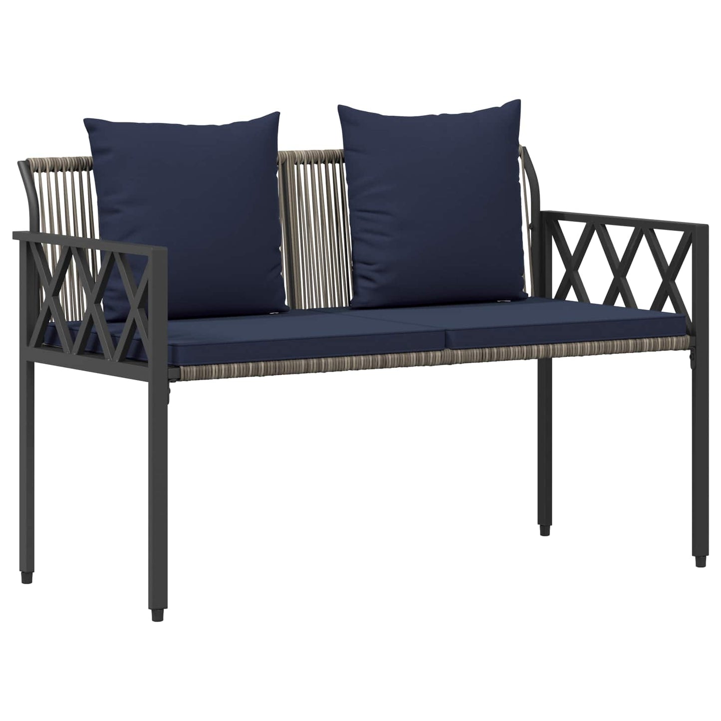 Bänke für Outdoor 2 -Seater 116 x 56 x 75 cm Poly-Rattan