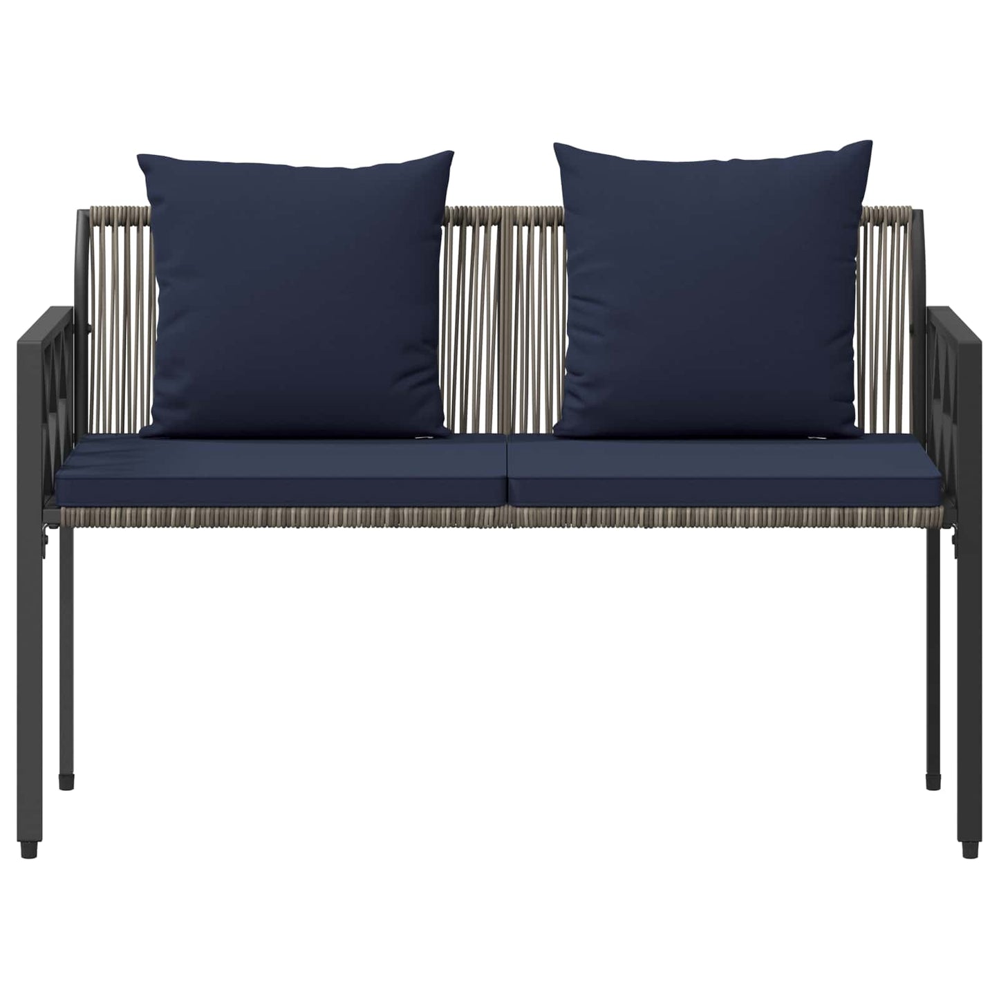 Bänke für Outdoor 2 -Seater 116 x 56 x 75 cm Poly-Rattan