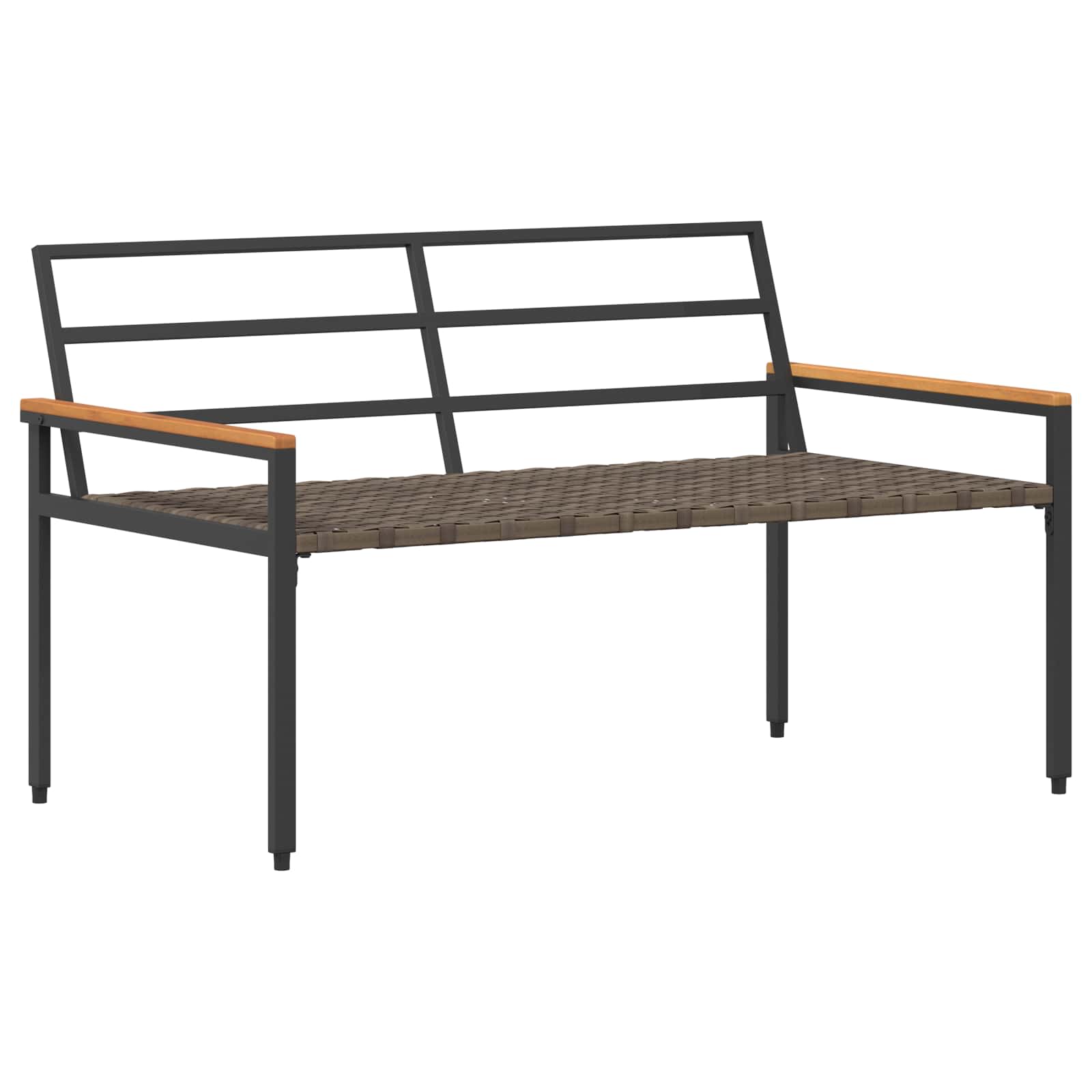 Gartenmöbel-Set 4 Stk. Dunkelgrau Poly-Rattan