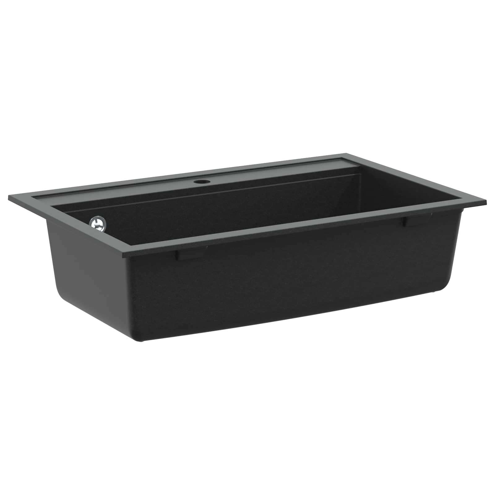Waschbecken Granit 795 x 505 mm Schwarz