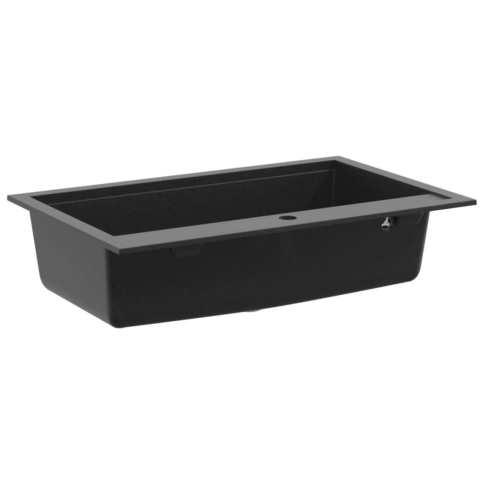 Waschbecken Granit 795 x 505 mm Schwarz
