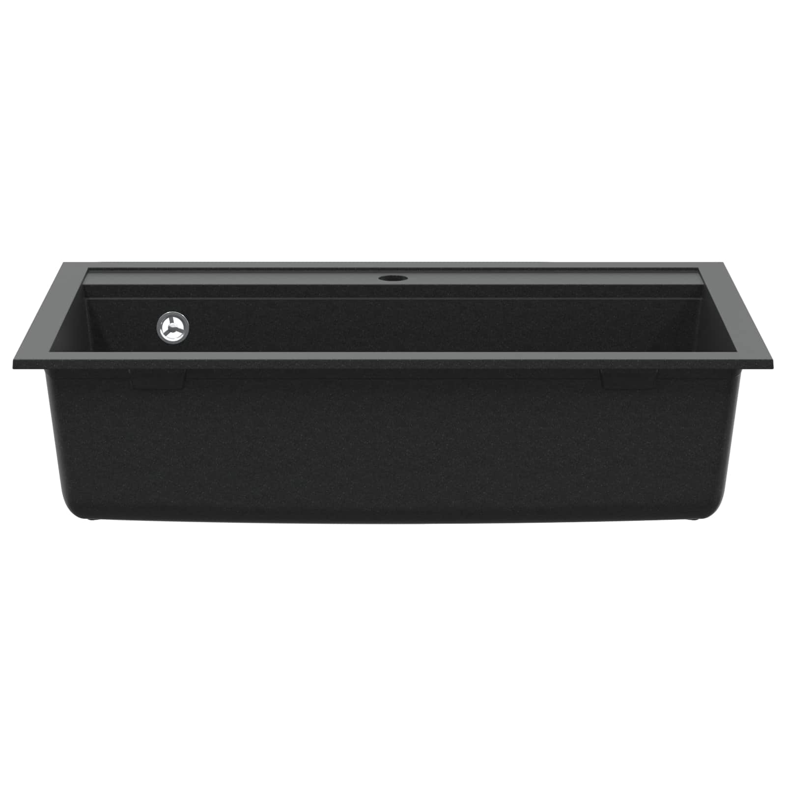 Waschbecken Granit 795 x 505 mm Schwarz